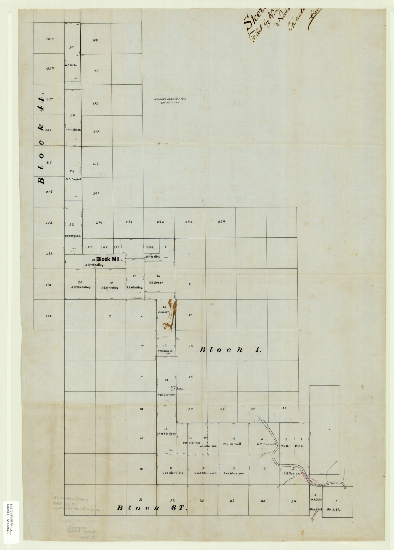 42131, Moore County Sketch File X, General Map Collection