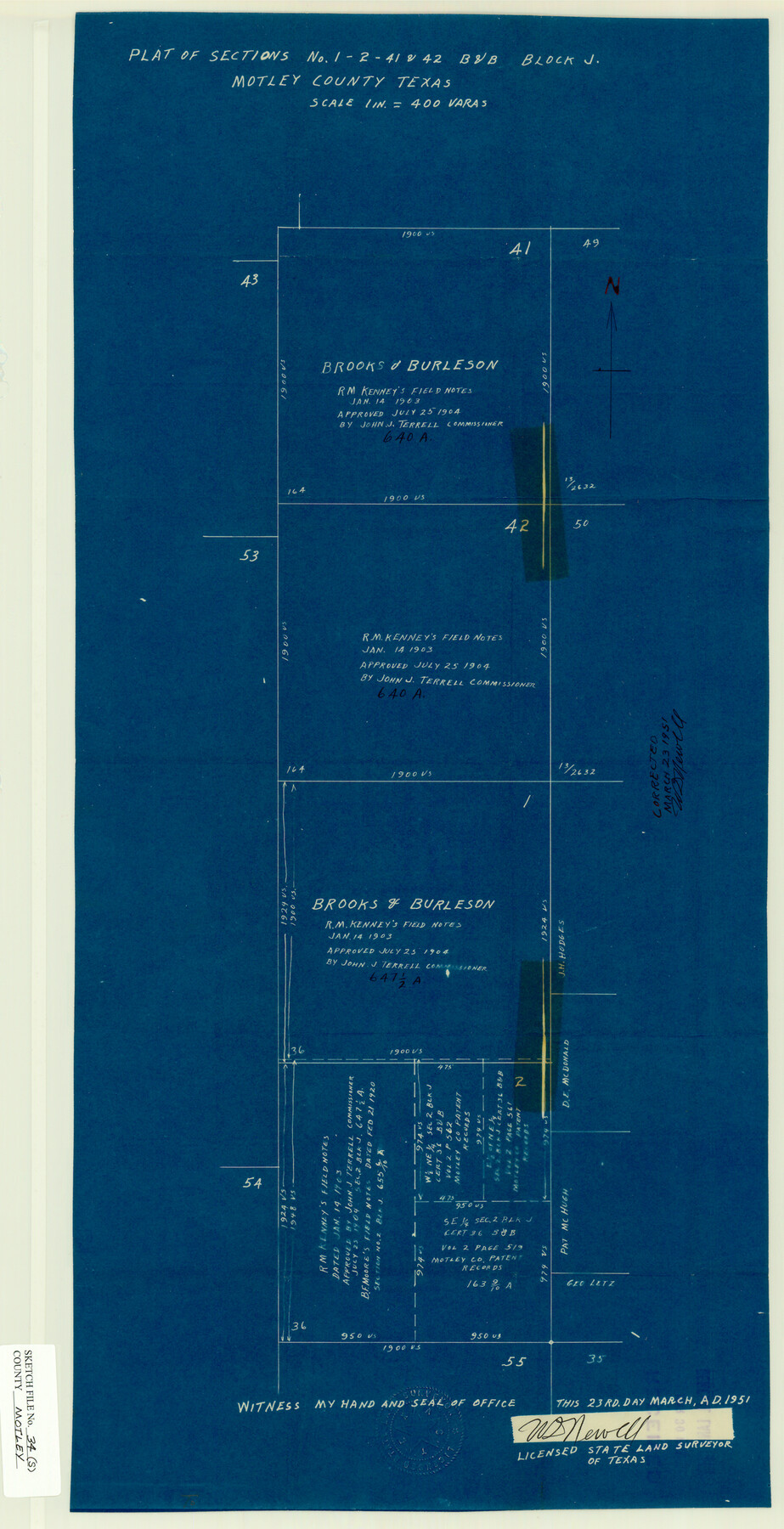 42149, Motley County Sketch File 34 (S), General Map Collection