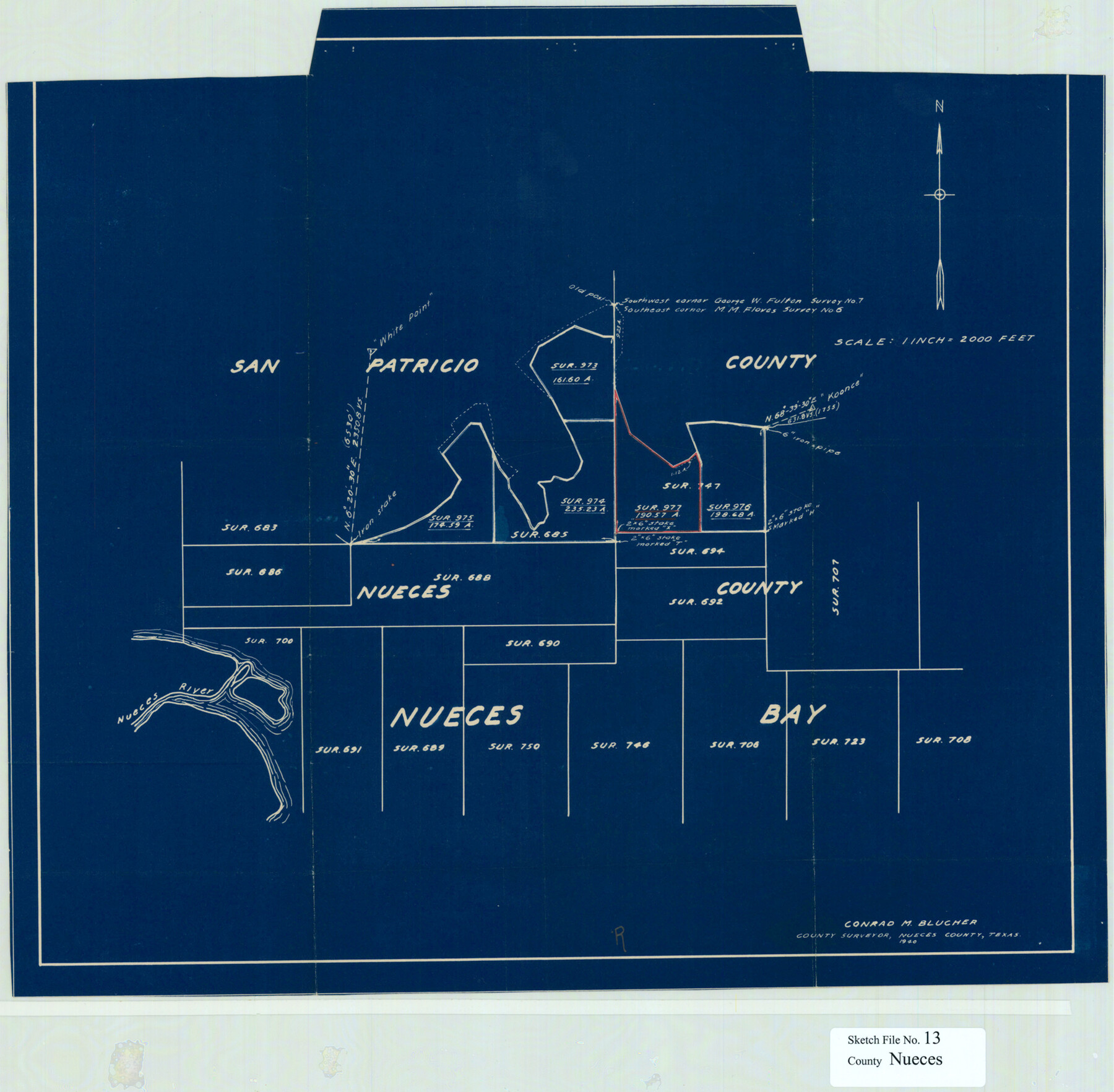 42178, Nueces County Sketch File 13, General Map Collection