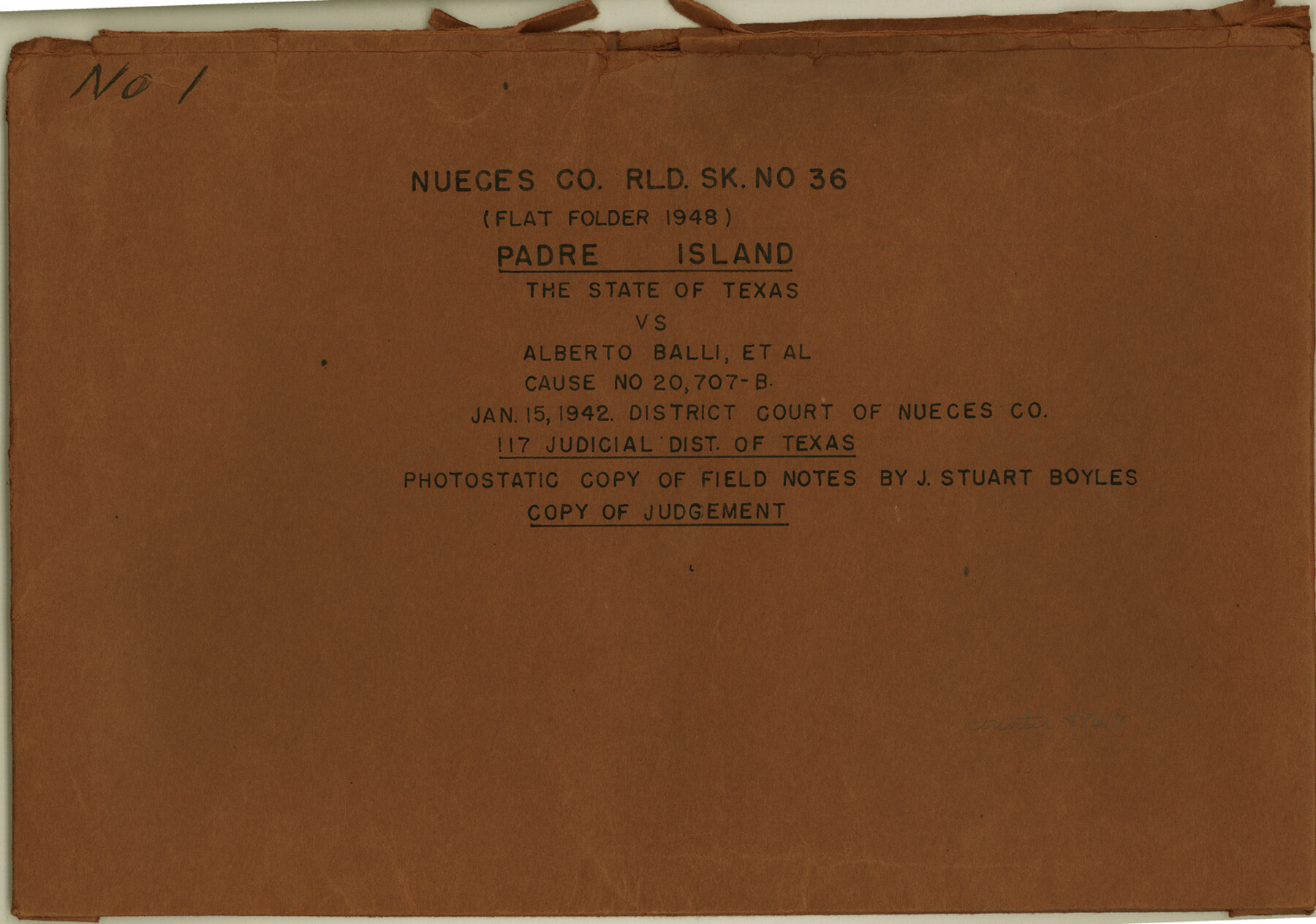 47617, Nueces County Rolled Sketch 36, General Map Collection