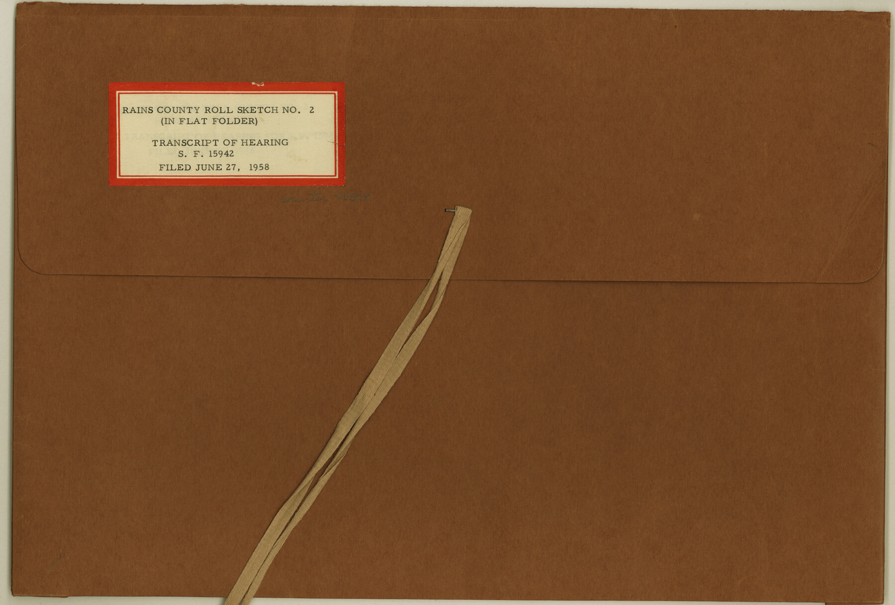 48829, Rains County Rolled Sketch 2, General Map Collection