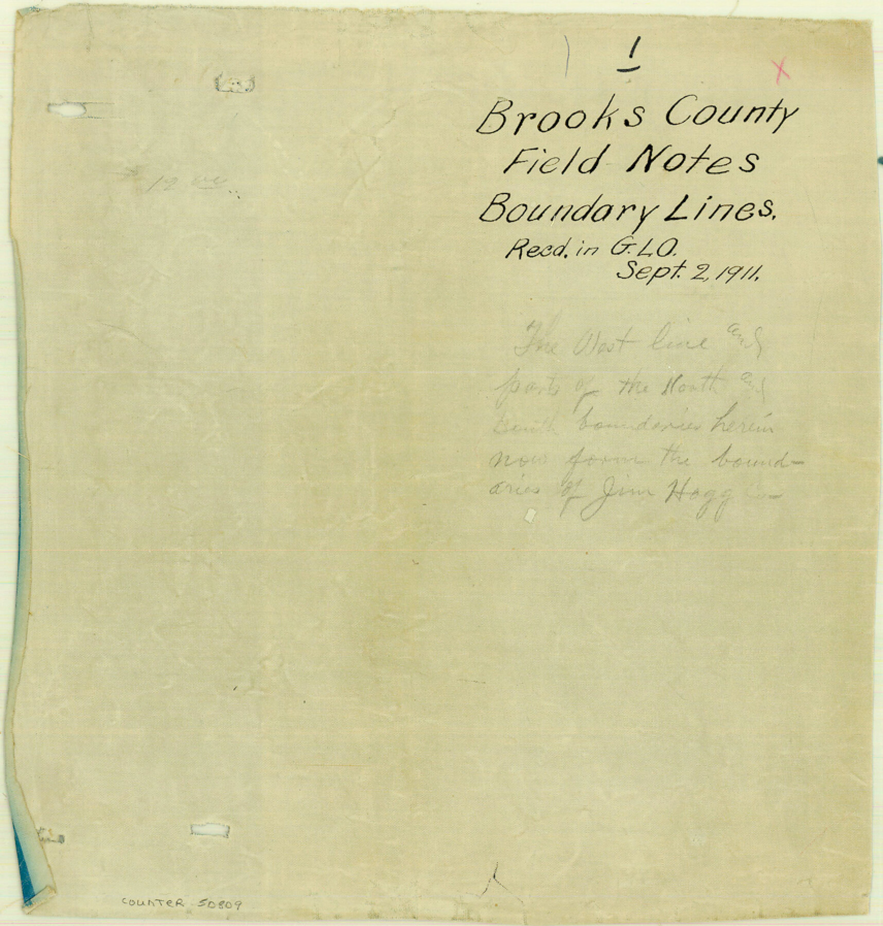 50809, Brooks County Boundary File 1, General Map Collection