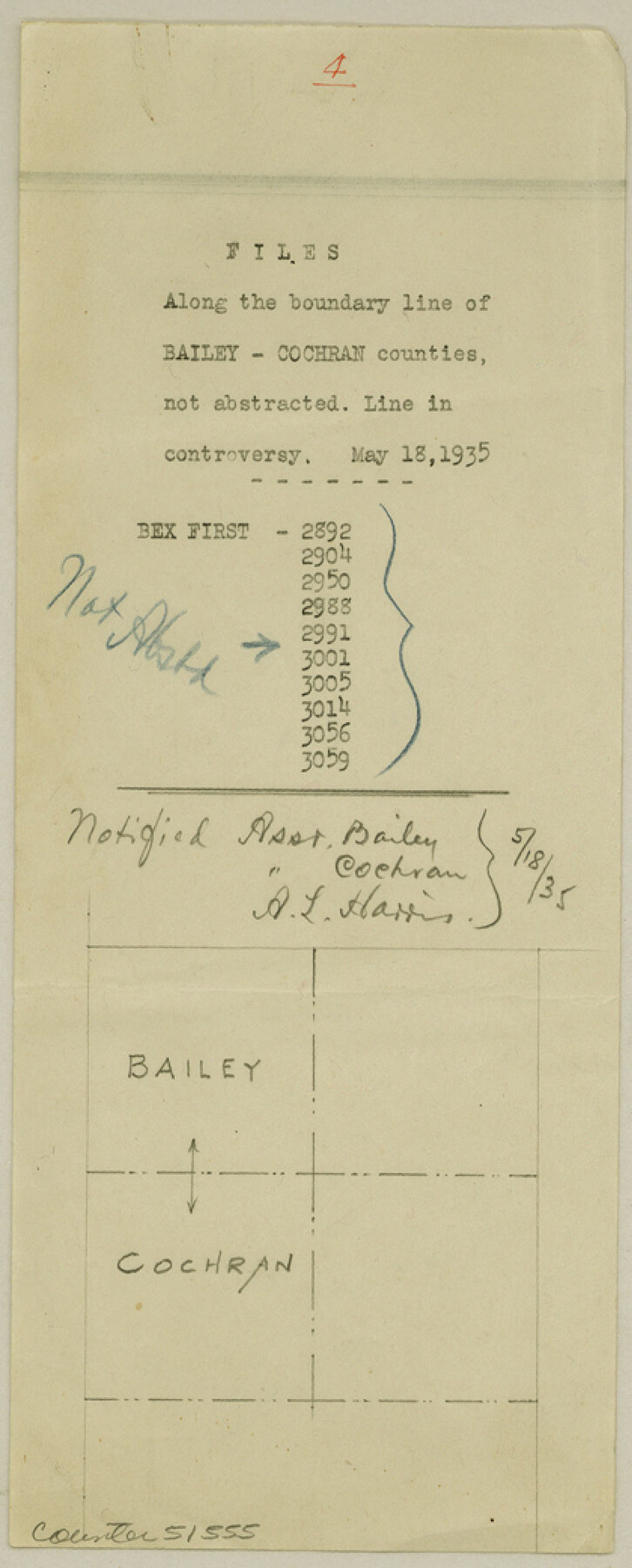 51555, Cochran County Boundary File 4, General Map Collection