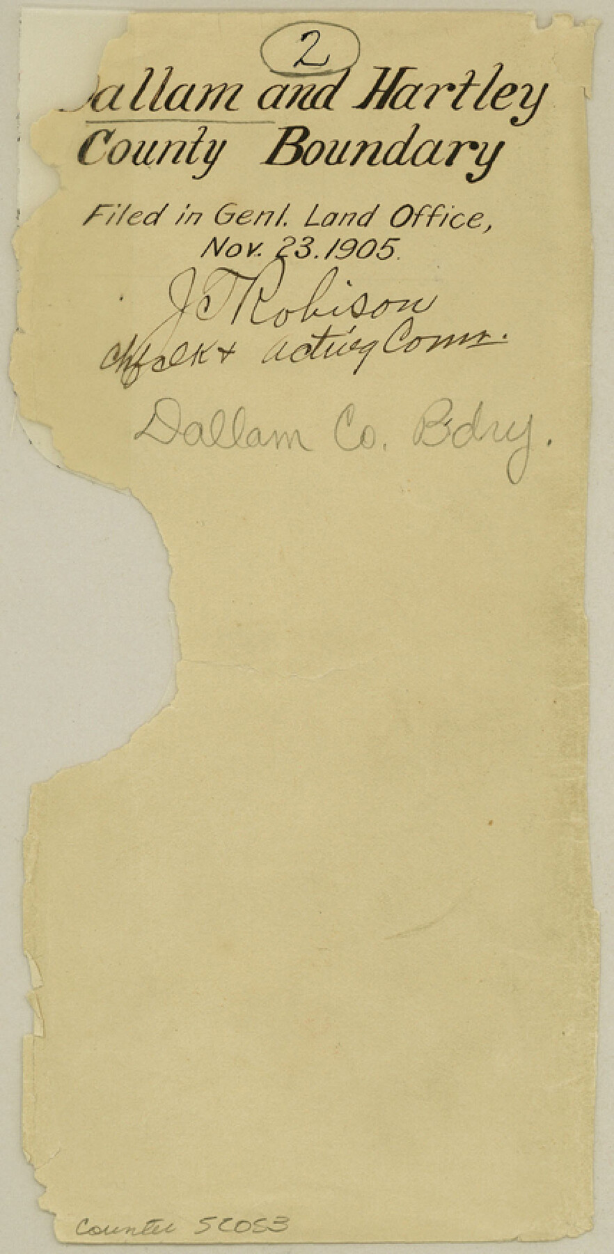 52053, Dallam County Boundary File 2, General Map Collection