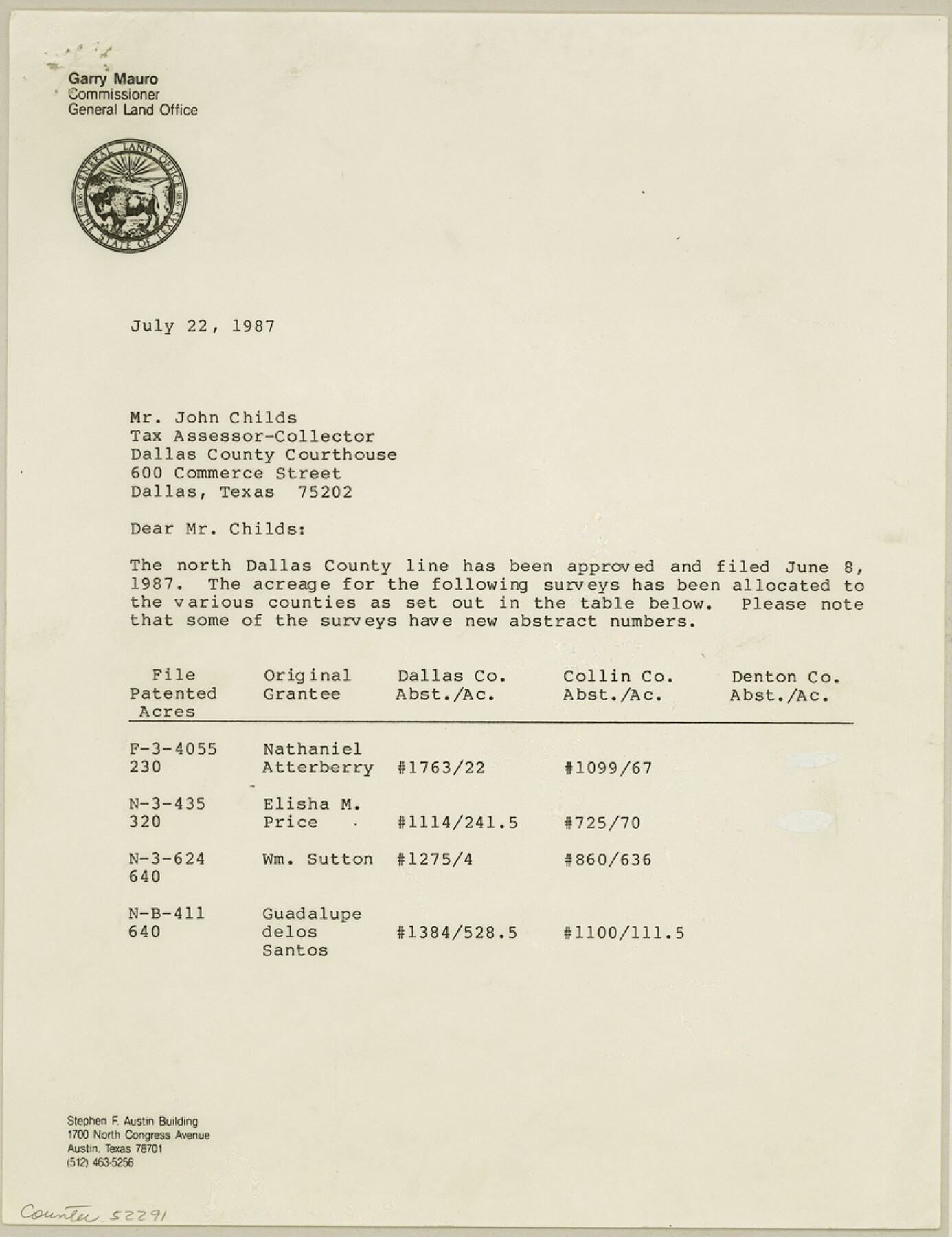 52291, Dallas County Boundary File 7 and 7a and 7b, General Map Collection