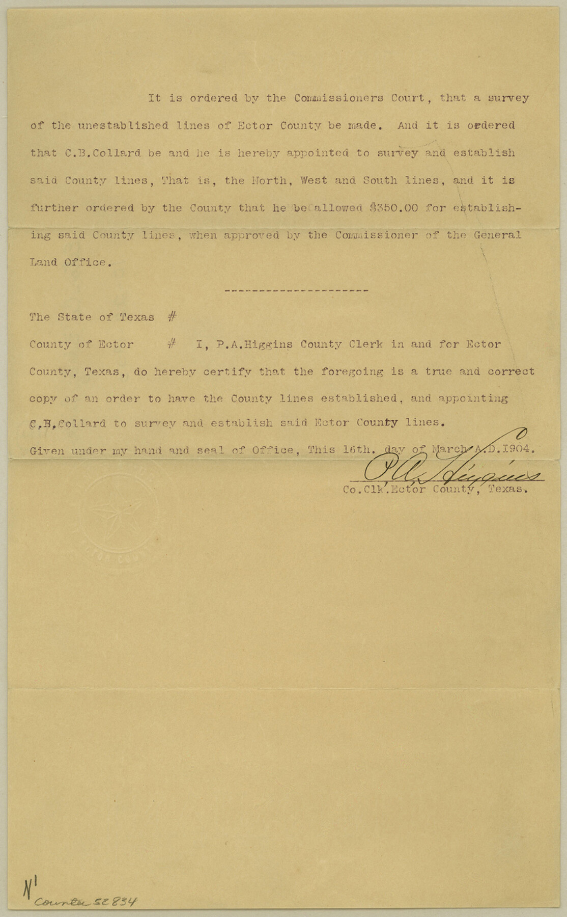 52834, Ector County Boundary File 2, General Map Collection