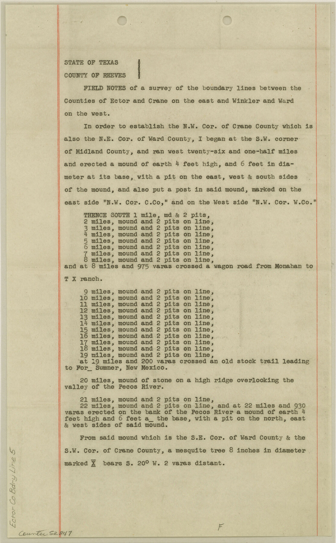 52847, Ector County Boundary File 5, General Map Collection