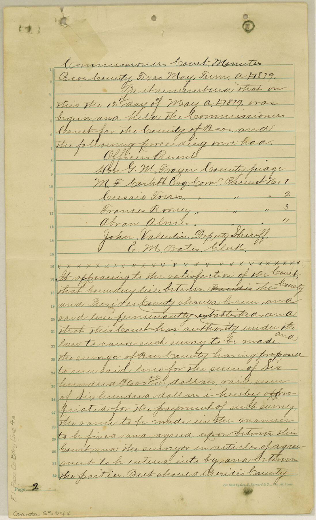 53044, El Paso County Boundary File 4a, General Map Collection