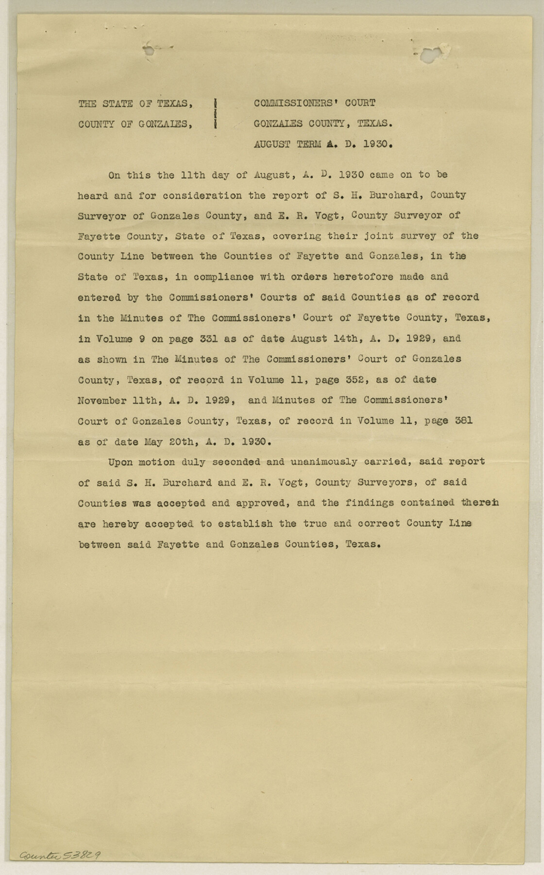 53829, Gonzales County Boundary File 2, General Map Collection