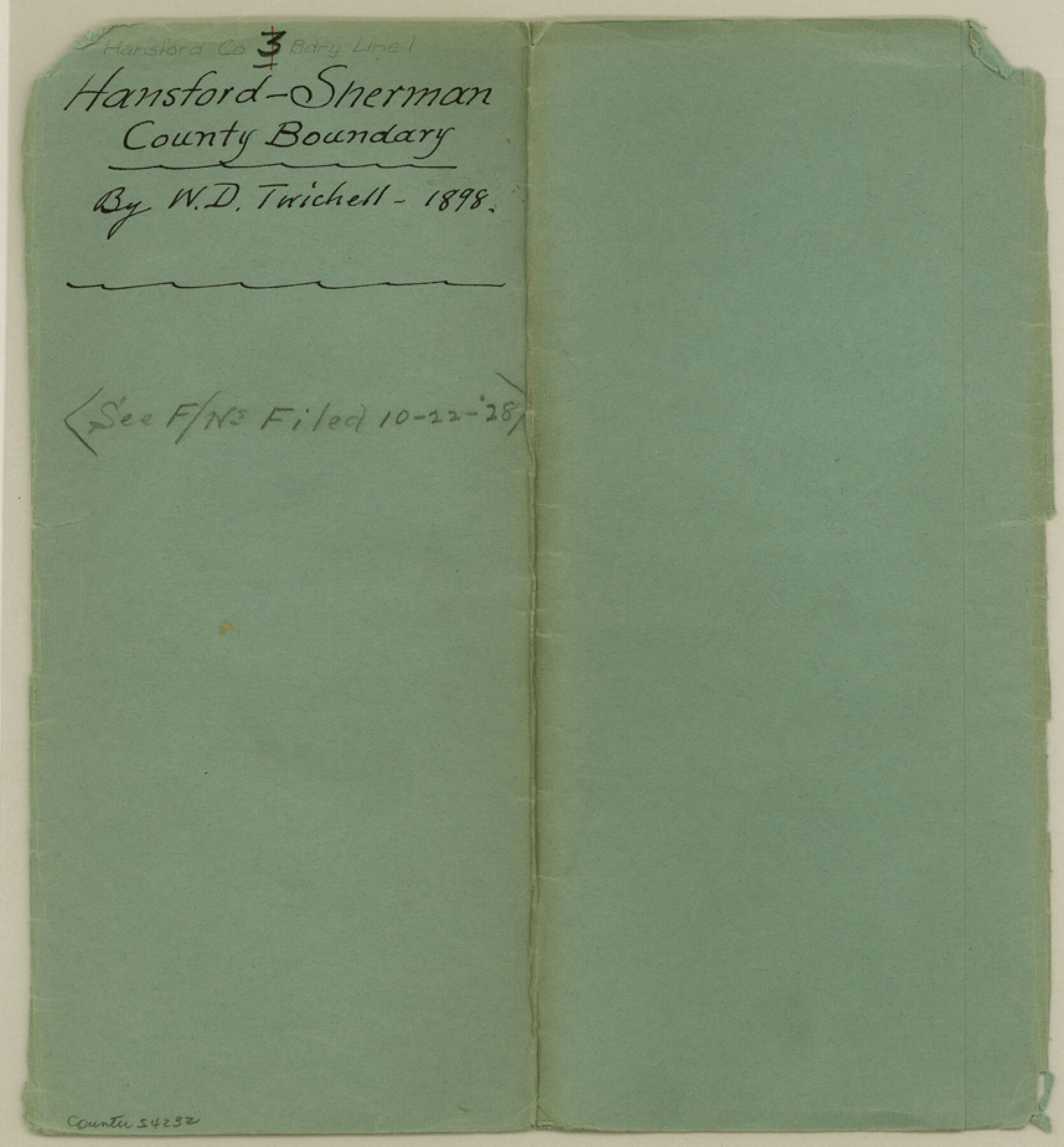 54232, Hansford County Boundary File 1, General Map Collection