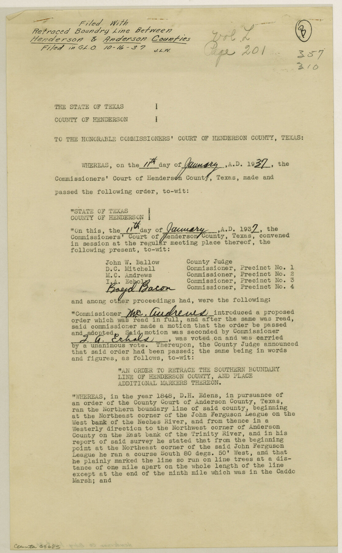 54685, Henderson County Boundary File 3a, General Map Collection