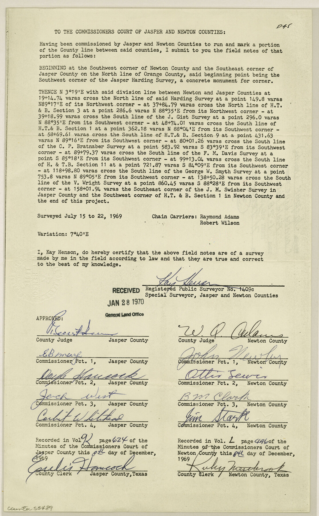 55489, Jasper County Boundary File 4, General Map Collection