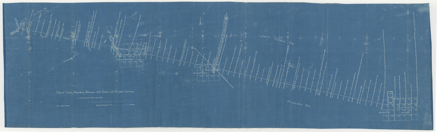 55512, Jeff Davis County Boundary File 2a, General Map Collection