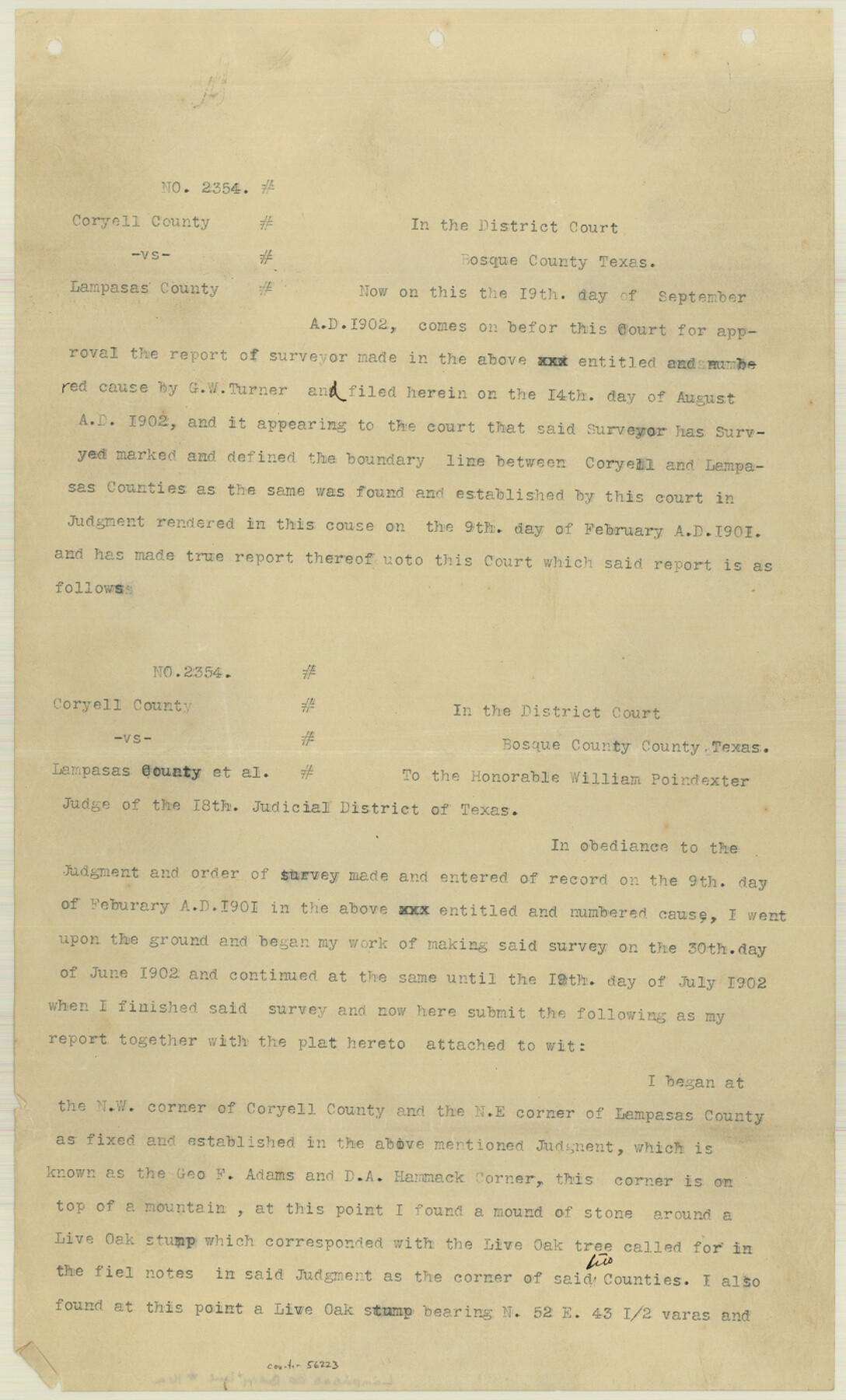 56223, Lampasas County Boundary File 16a, General Map Collection