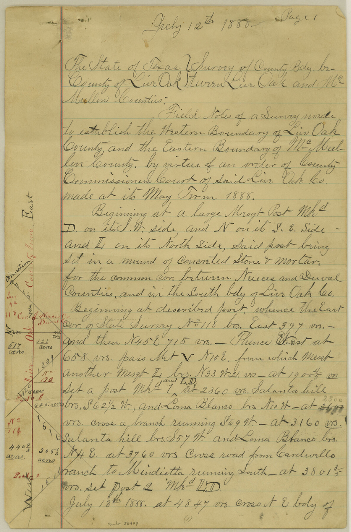 56407, Live Oak County Boundary File 60a, General Map Collection