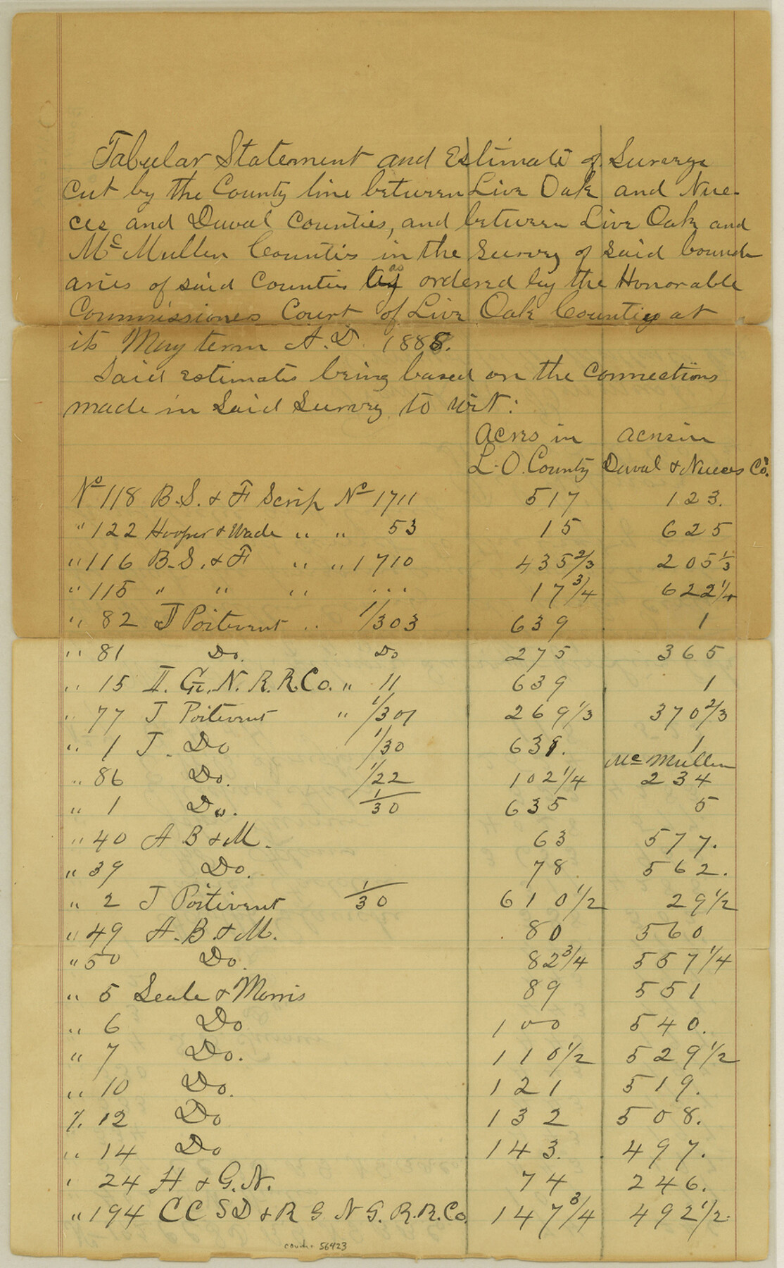 56423, Live Oak County Boundary File 60d, General Map Collection