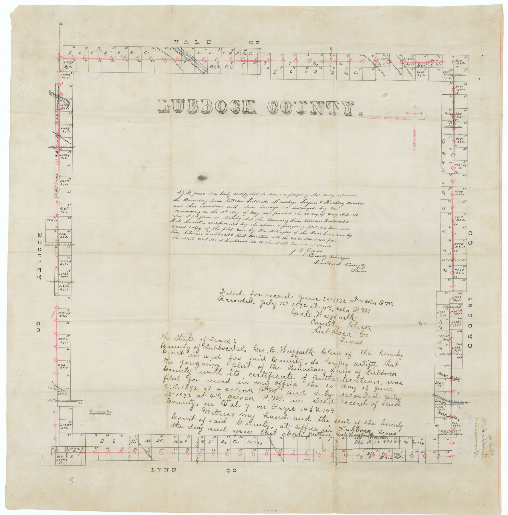 56487, Lubbock County Boundary File 1a, General Map Collection