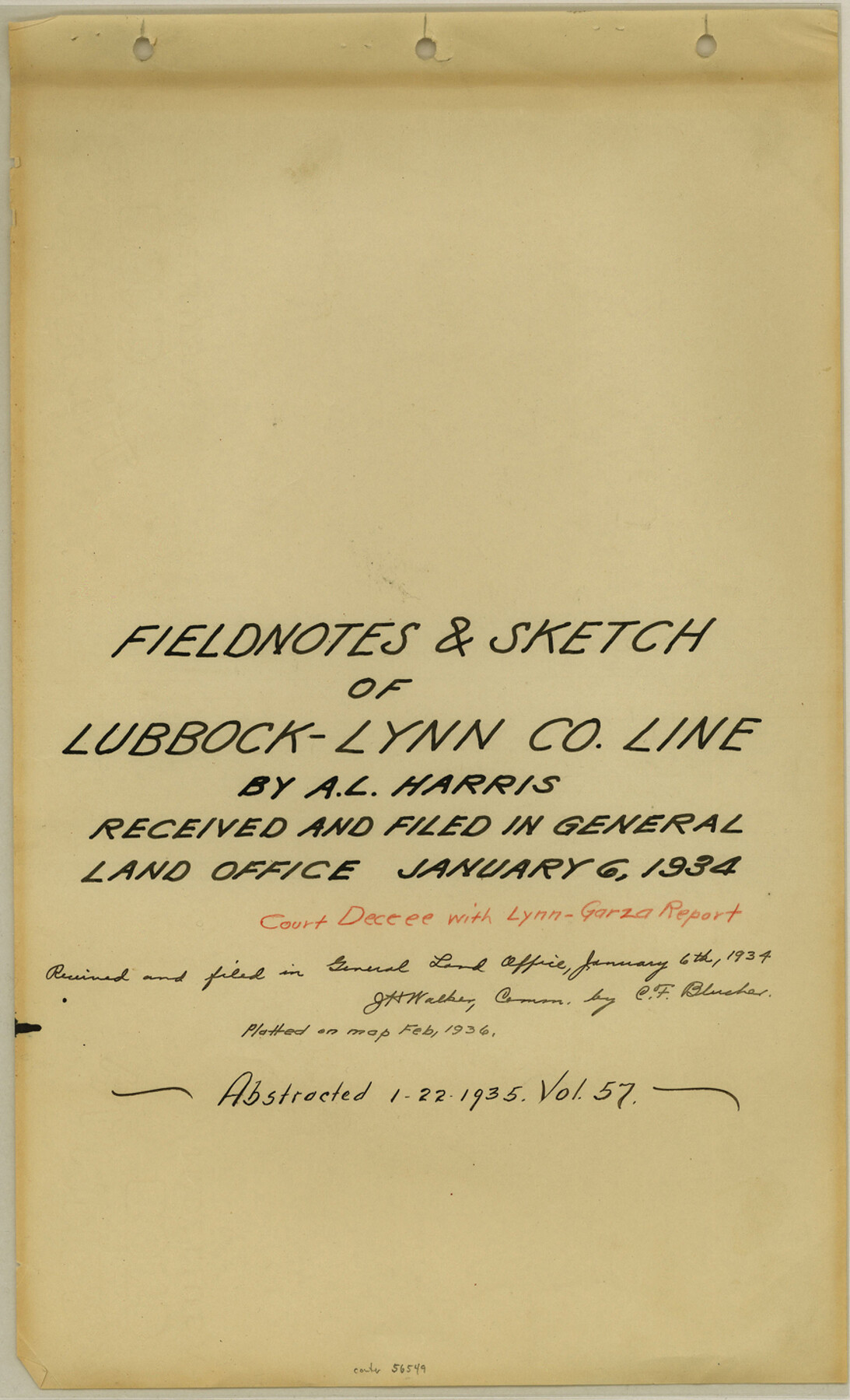 56549, Lubbock County Boundary File 10, General Map Collection