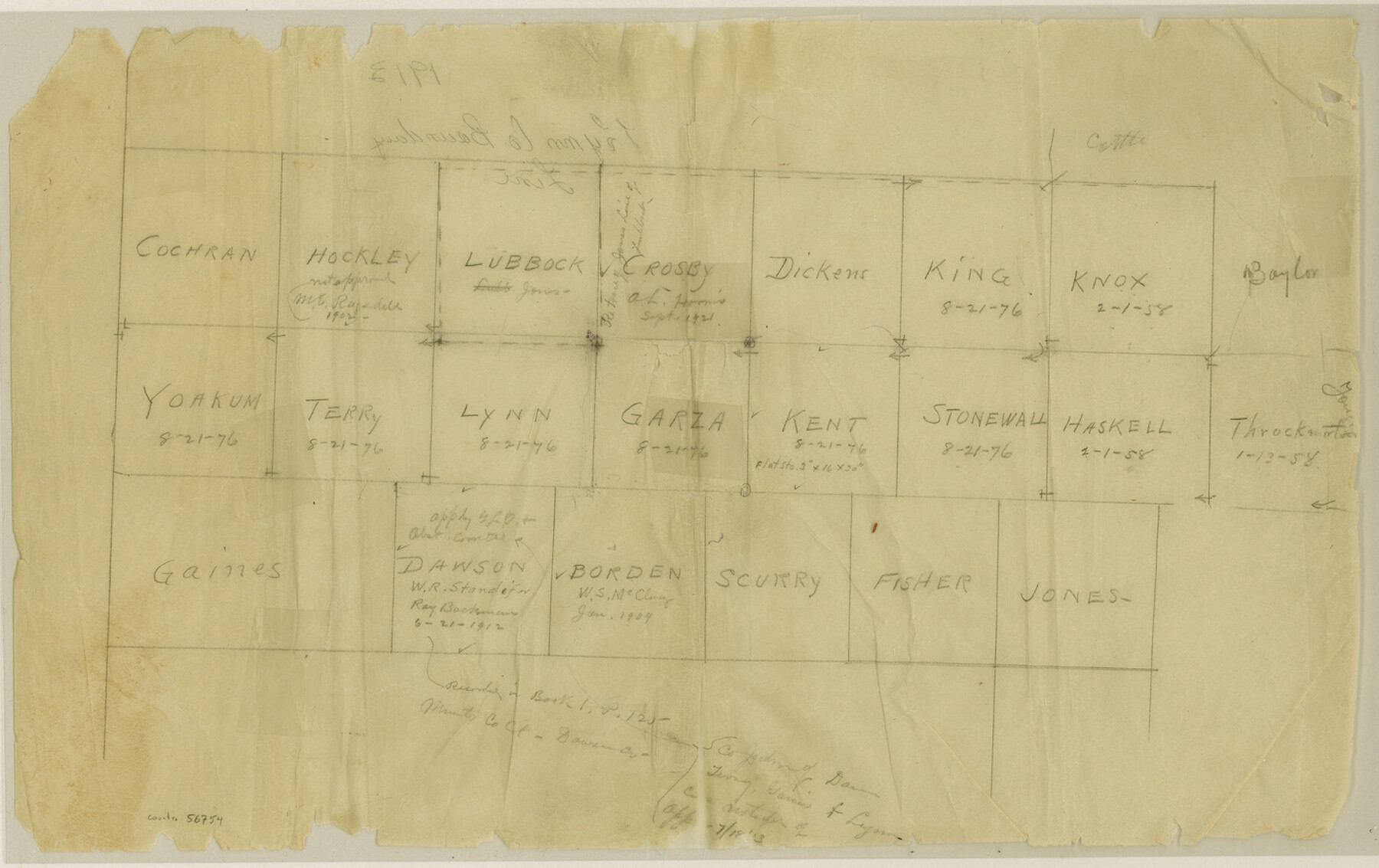 56754, Lynn County Boundary File 14, General Map Collection