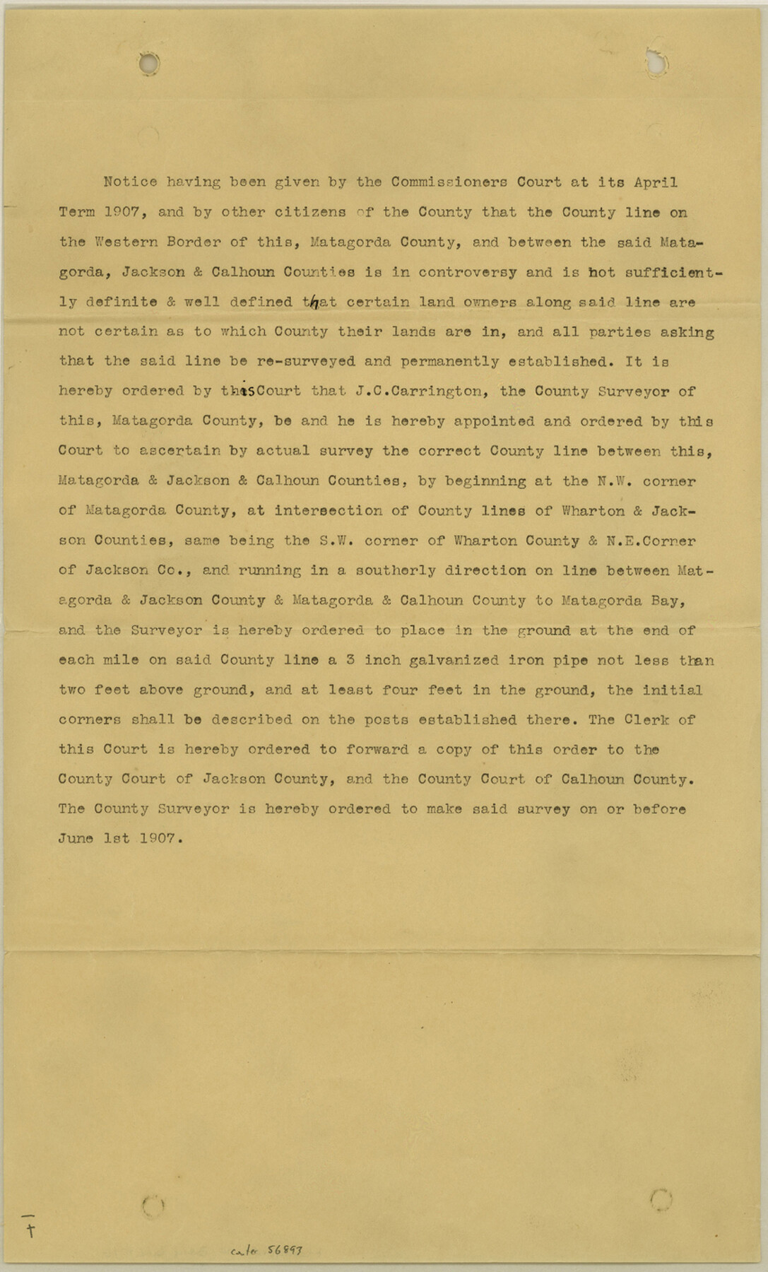 56893, Matagorda County Boundary File 1b, General Map Collection