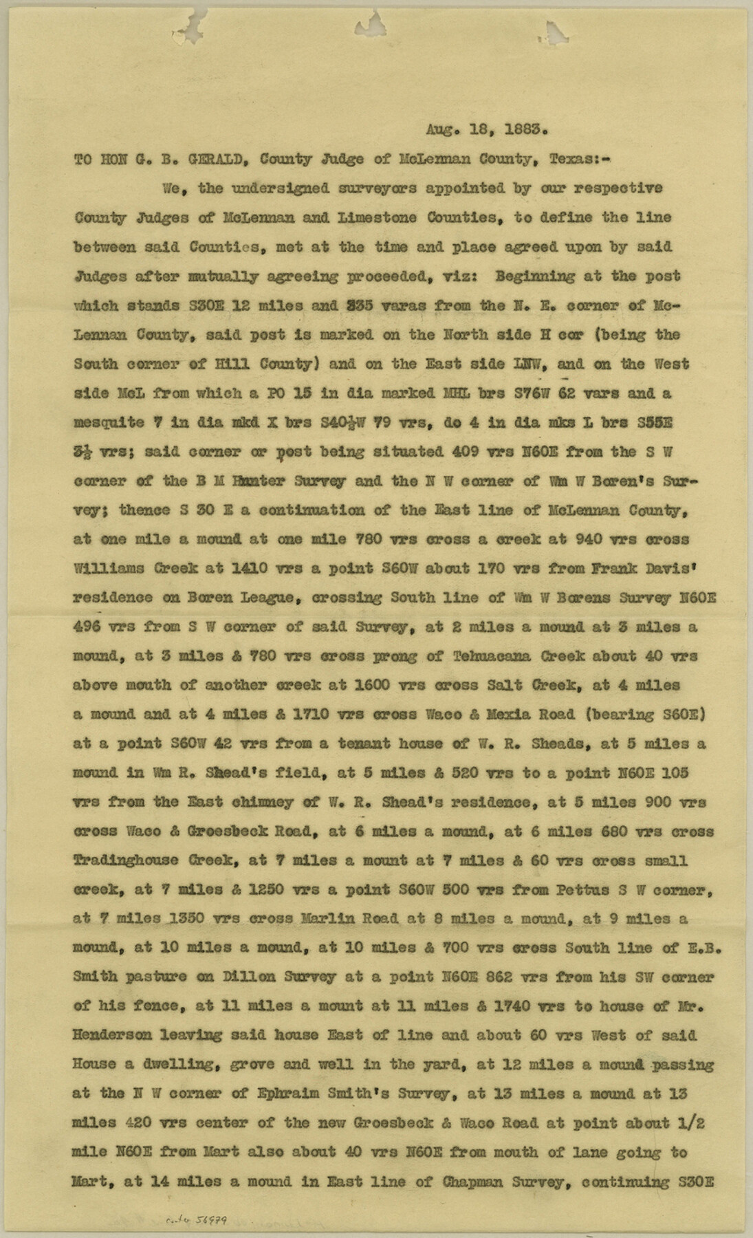 56979, McLennan County Boundary File 4a, General Map Collection