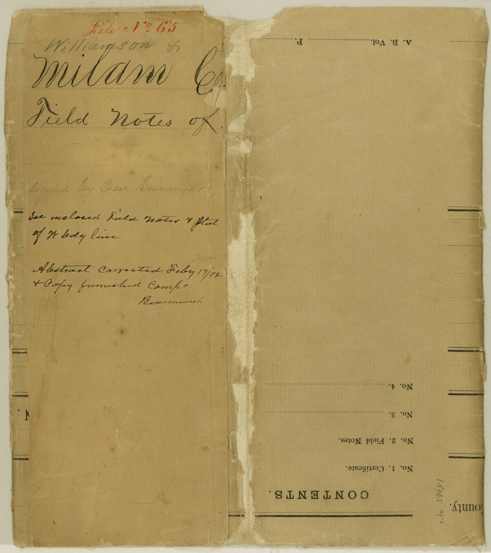 57251, Milam County Boundary File 65, General Map Collection