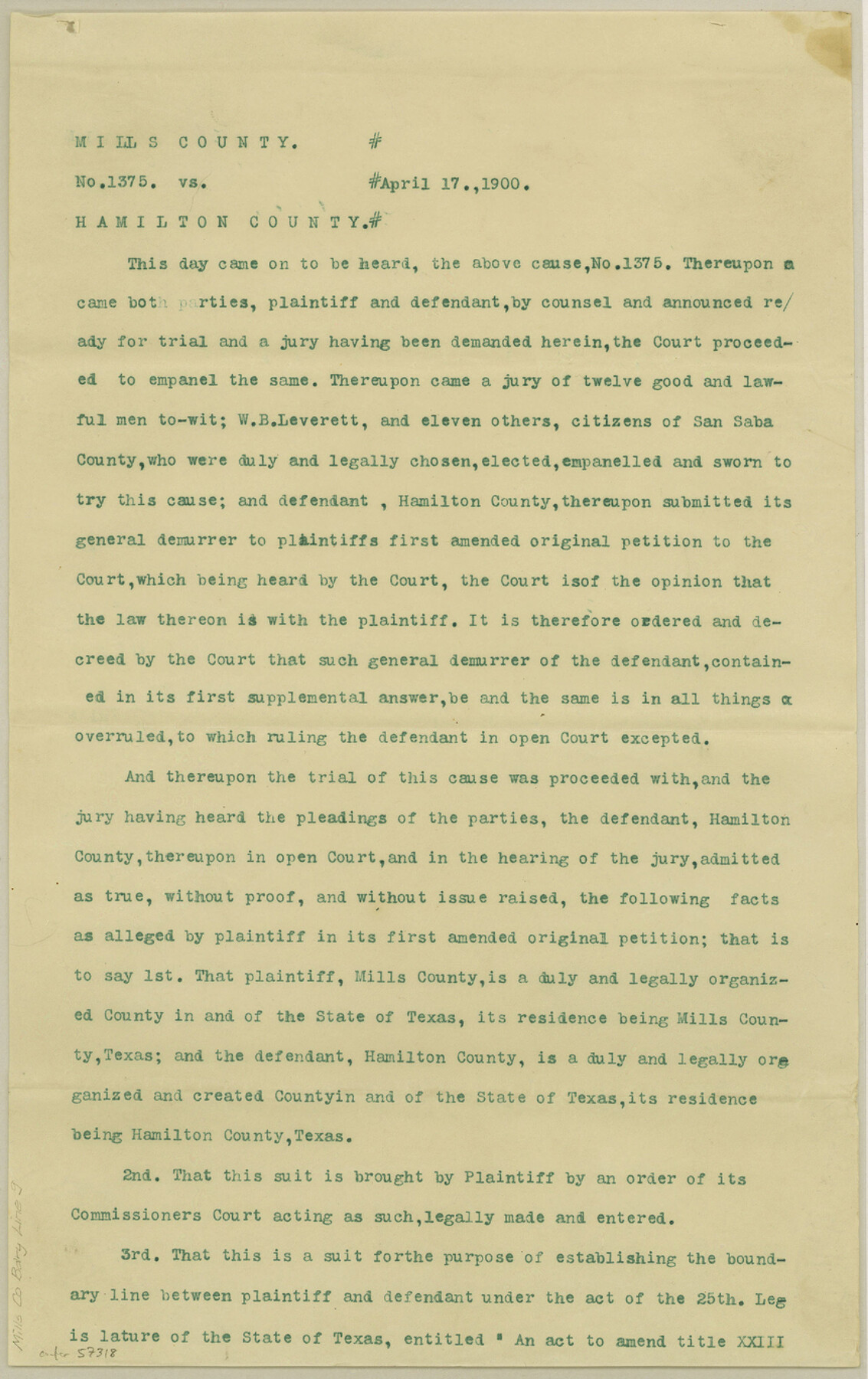 57318, Mills County Boundary File 9, General Map Collection