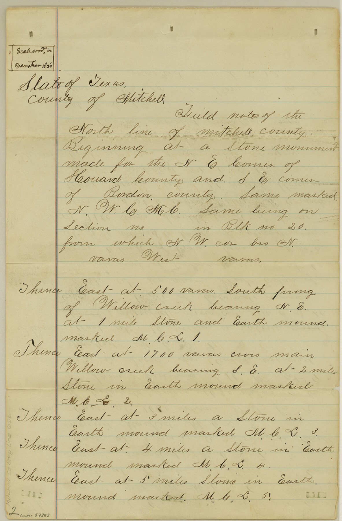 57383, Mitchell County Boundary File 66b, General Map Collection