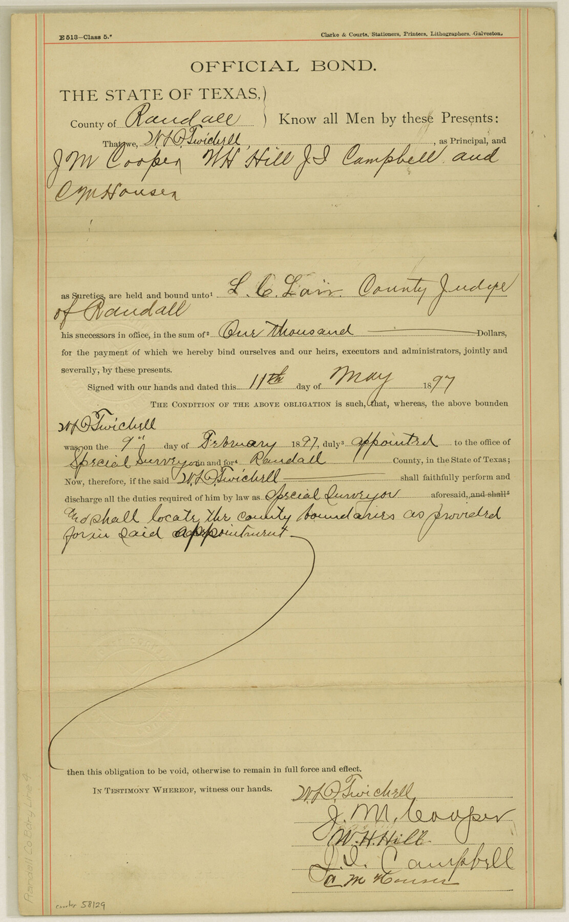 58129, Randall County Boundary File 4, General Map Collection