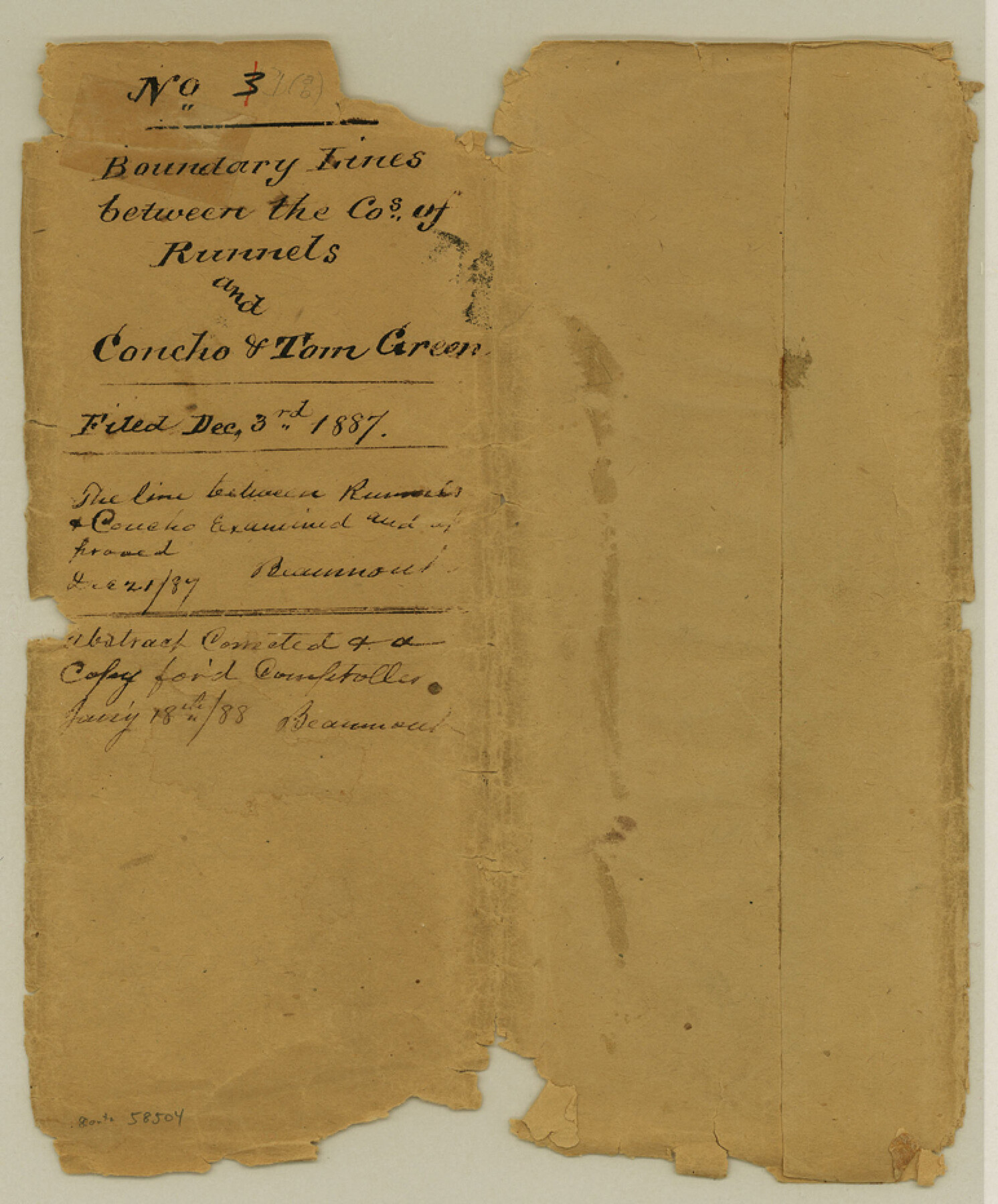 58504, Runnels County Boundary File 1, General Map Collection