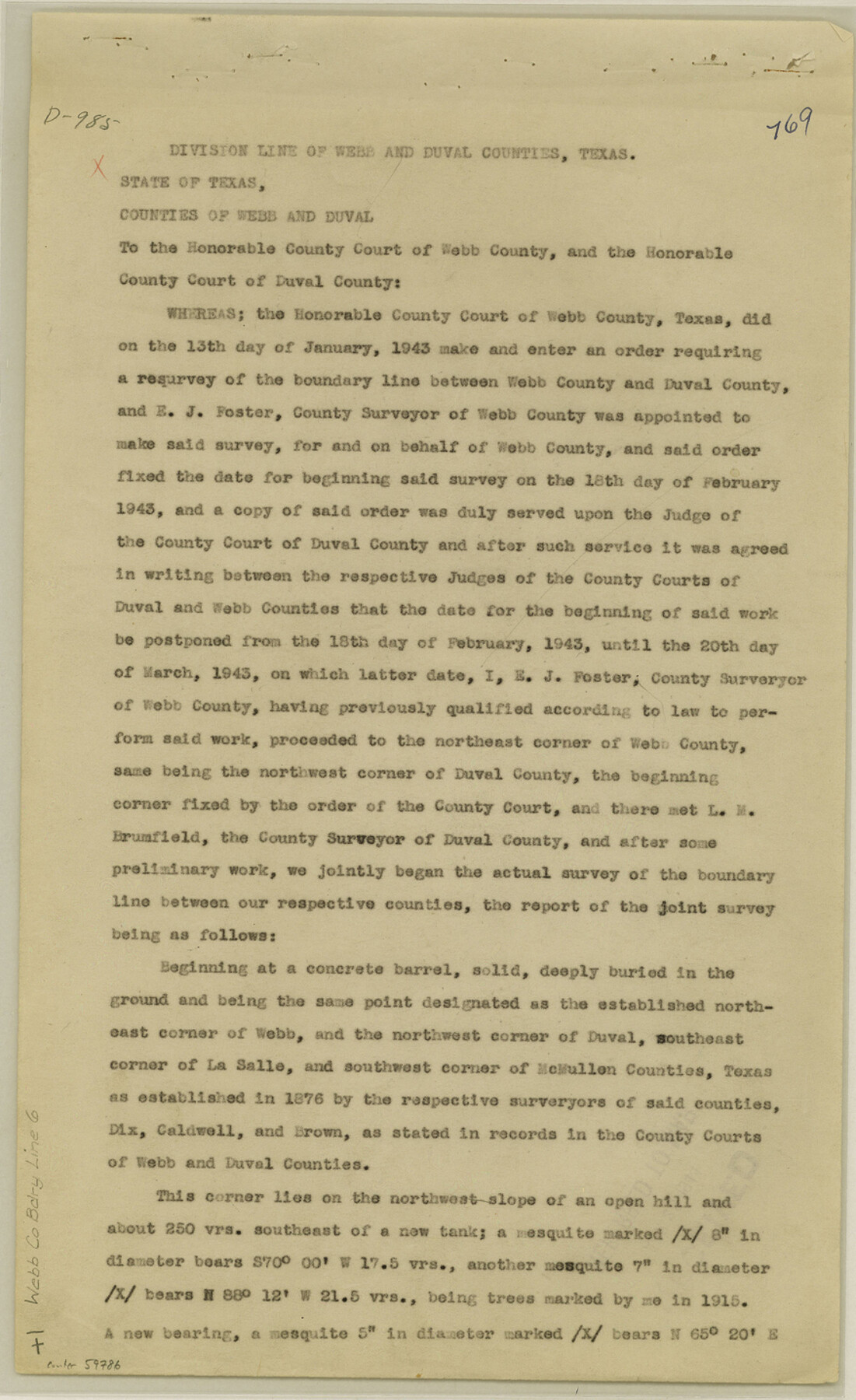 59786, Webb County Boundary File 6, General Map Collection