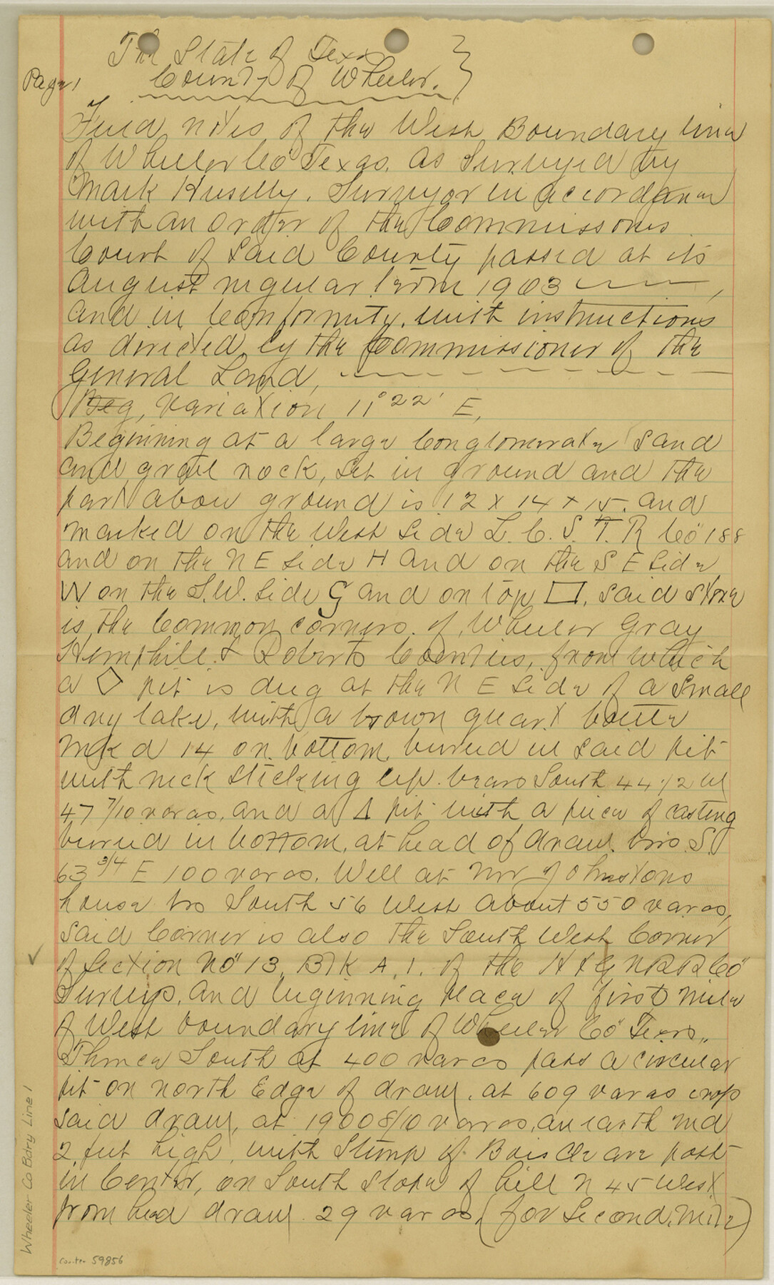 59856, Wheeler County Boundary File 1, General Map Collection