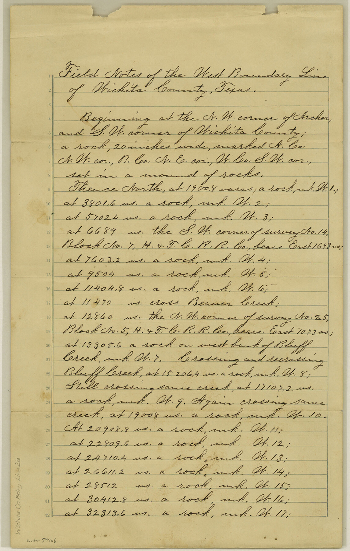 59906, Wichita County Boundary File 2a, General Map Collection