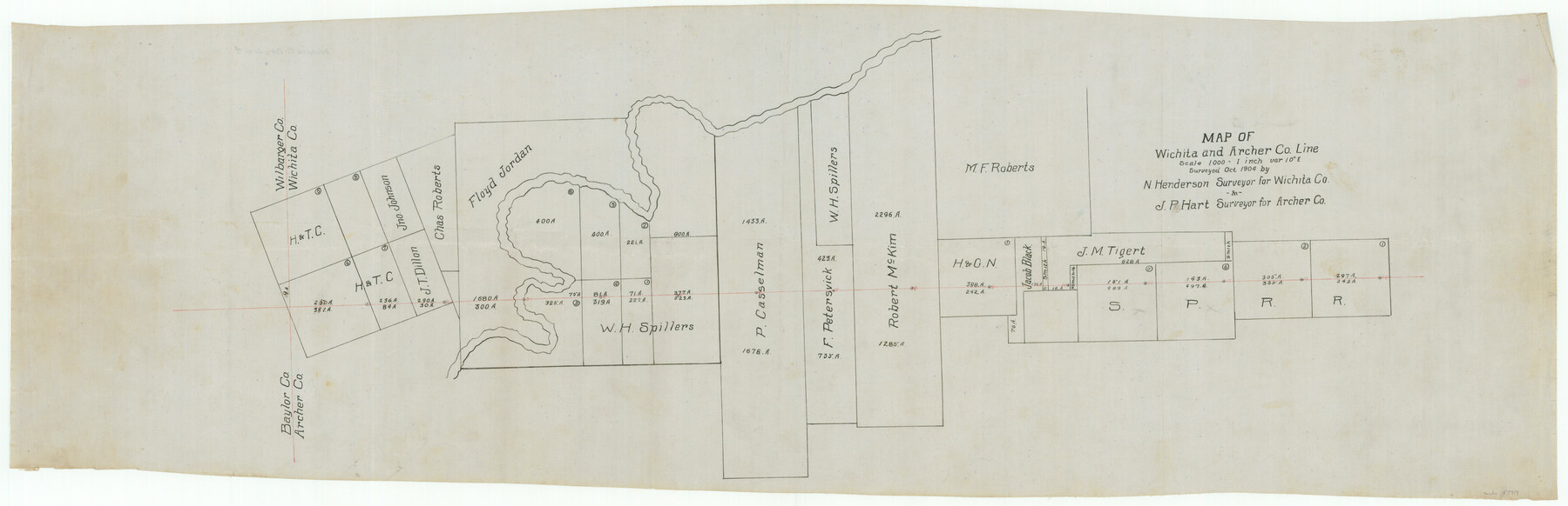 59914, Wichita County Boundary File 4, General Map Collection