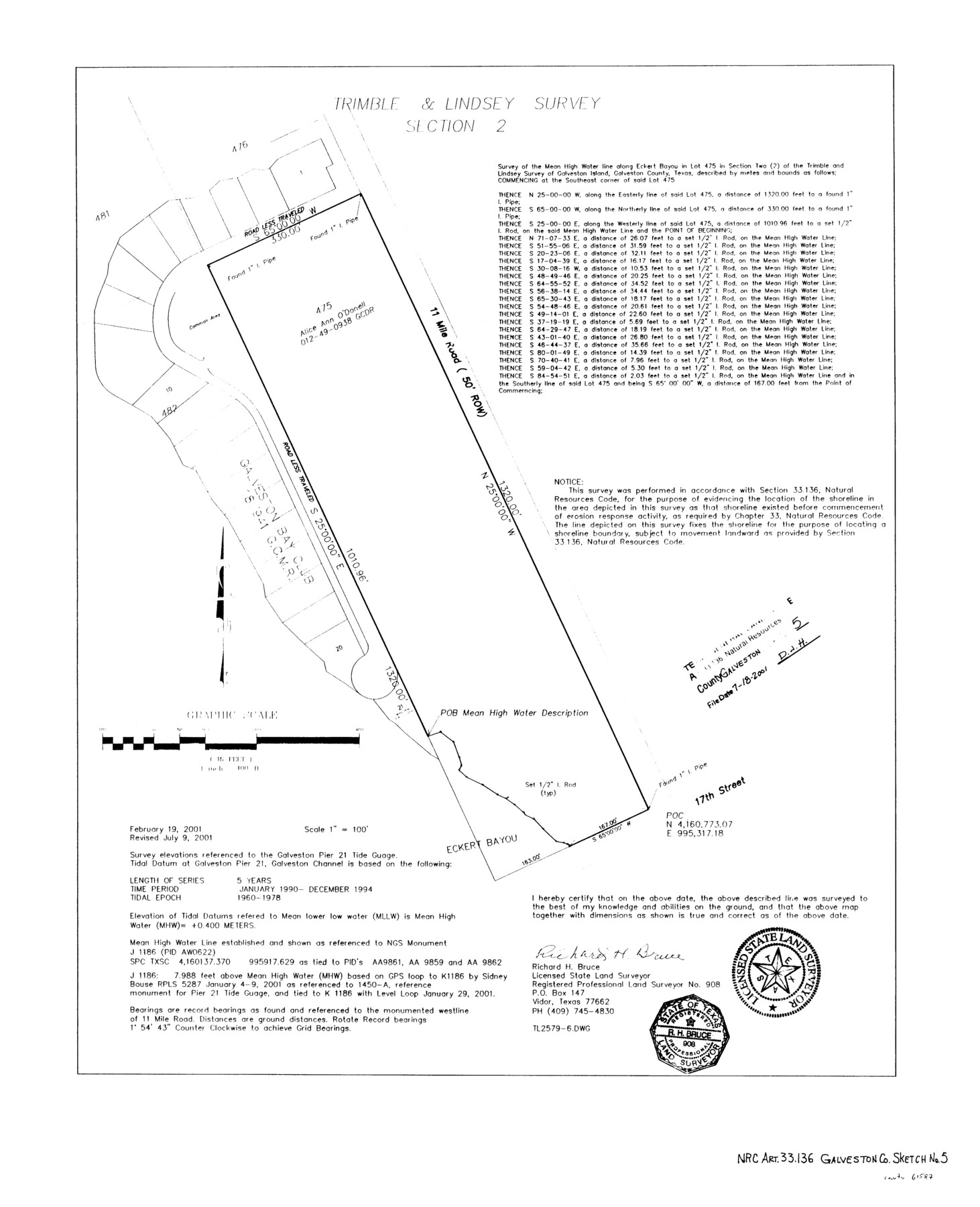 61587, Galveston County NRC Article 33.136 Sketch 5, General Map Collection