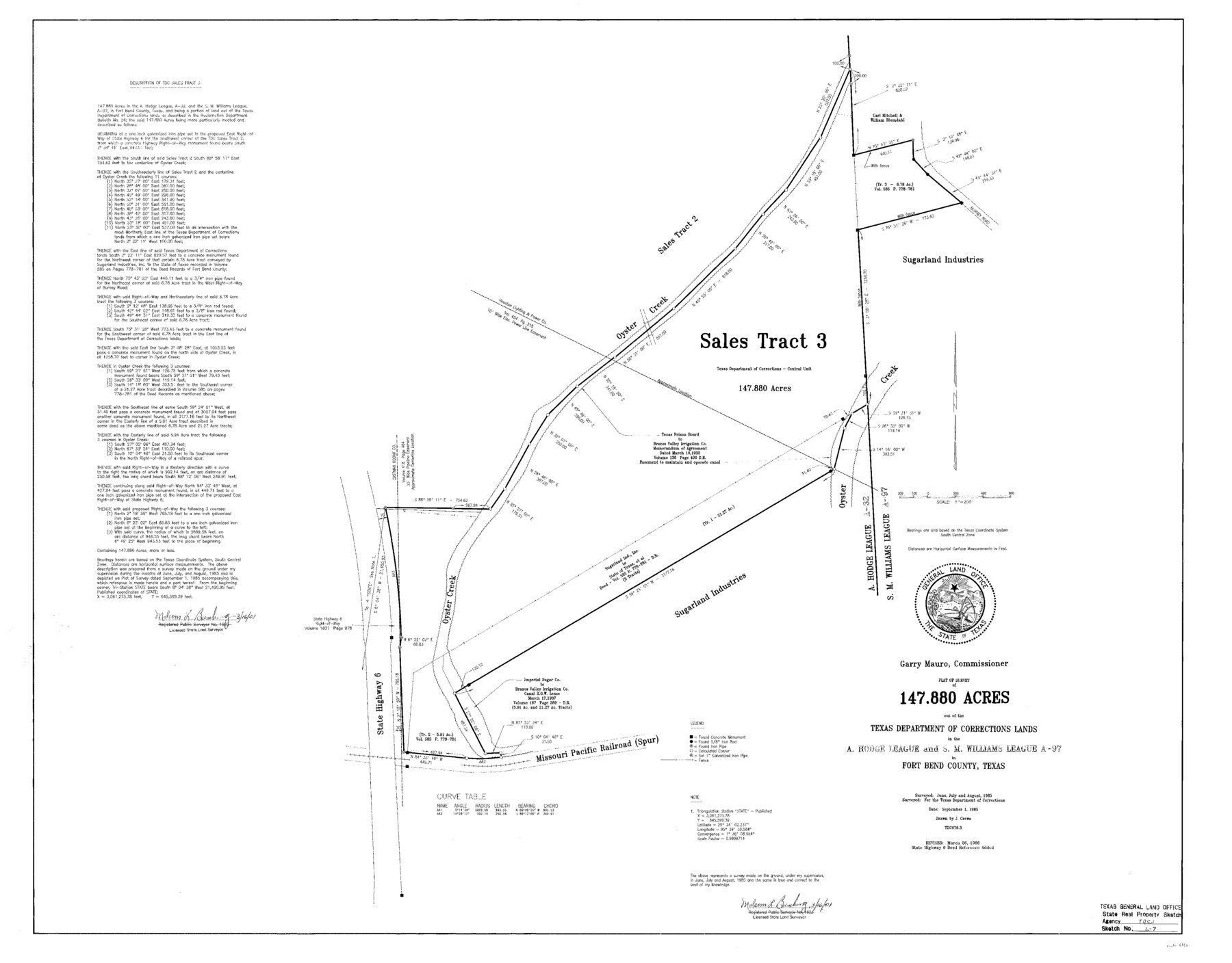 61681, Fort Bend County State Real Property Sketch 7, General Map Collection