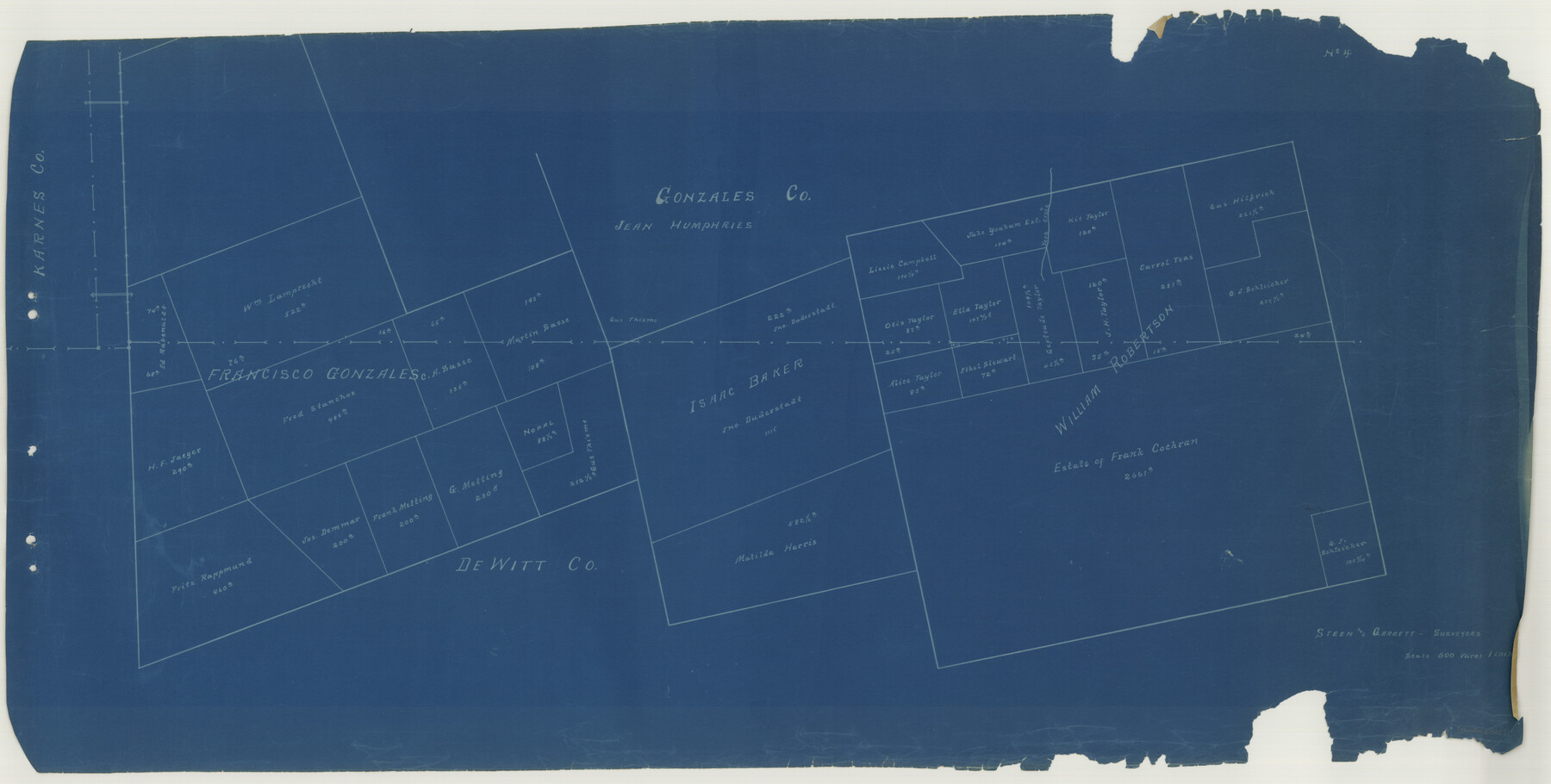 65355, [County Line between DeWitt and Lavaca Counties], General Map Collection