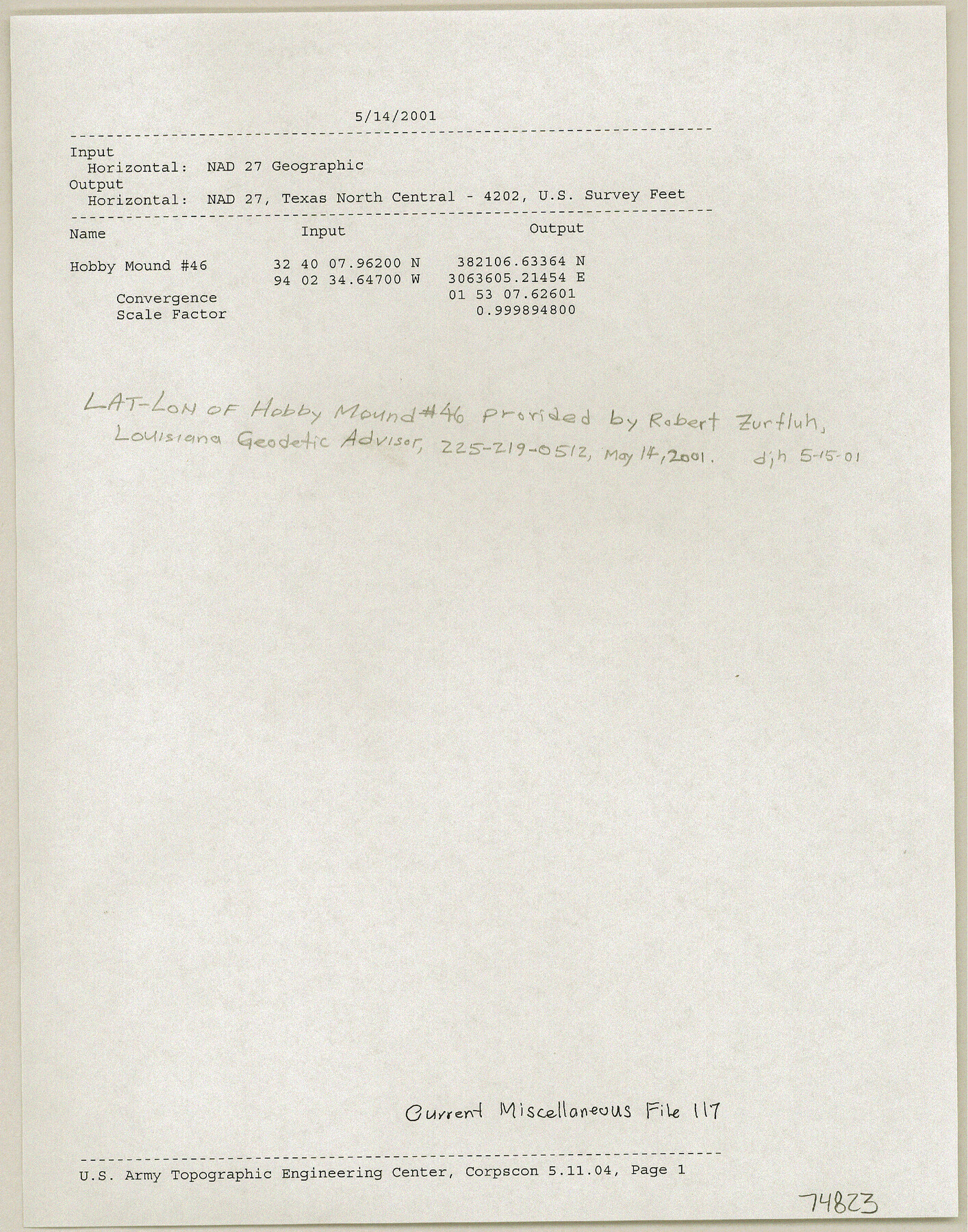 74823, Current Miscellaneous File 117, General Map Collection