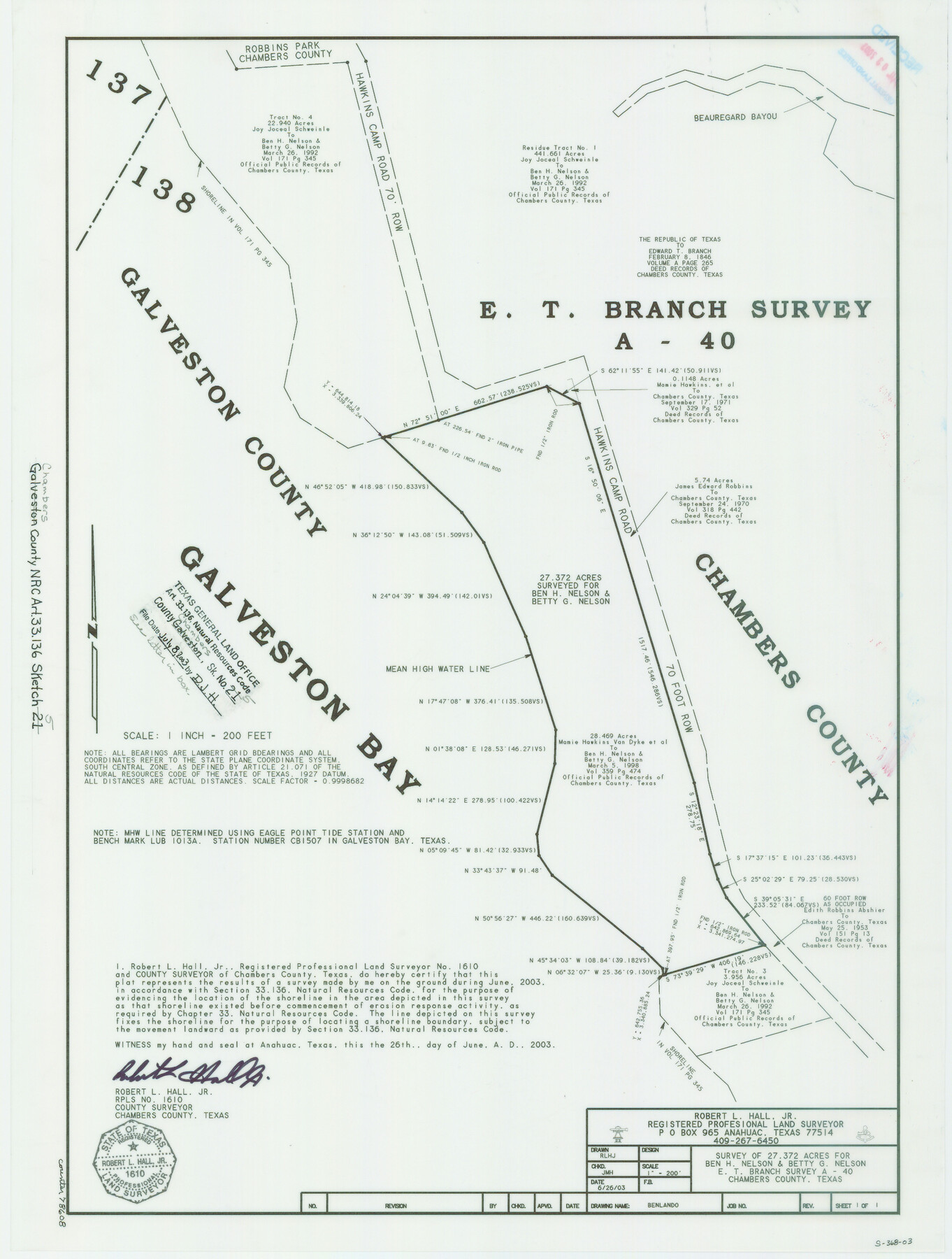 78608, Chambers County NRC Article 33.136 Sketch 5, General Map Collection