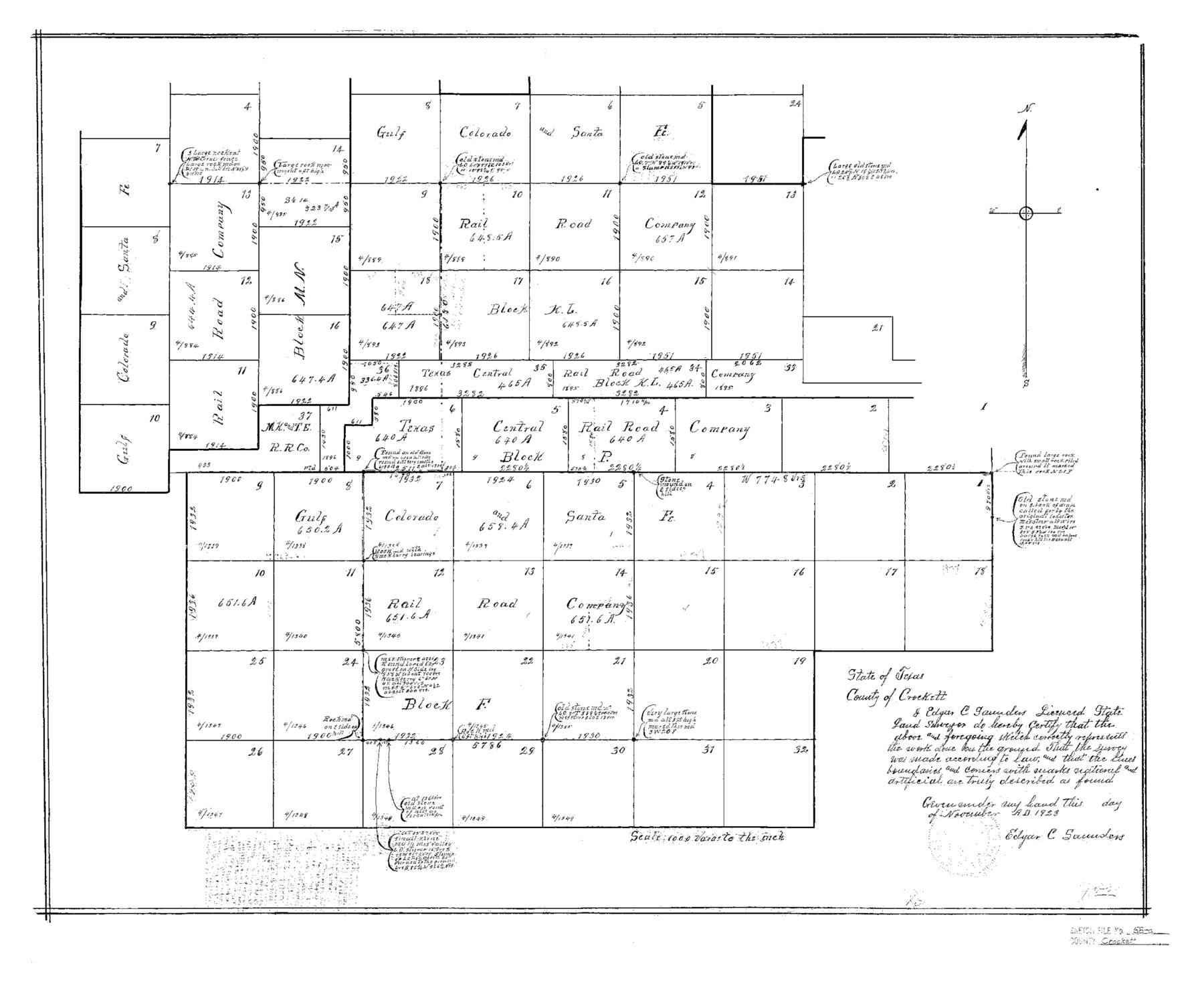 5601, Crockett County Sketch File 58a, General Map Collection