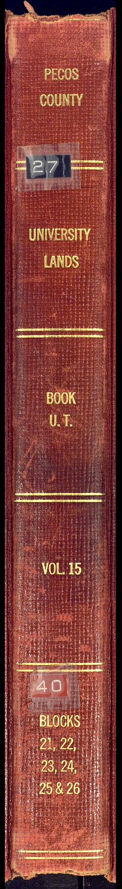 81722, University Land Field Notes for Blocks 21 through 26 in Pecos County, General Map Collection