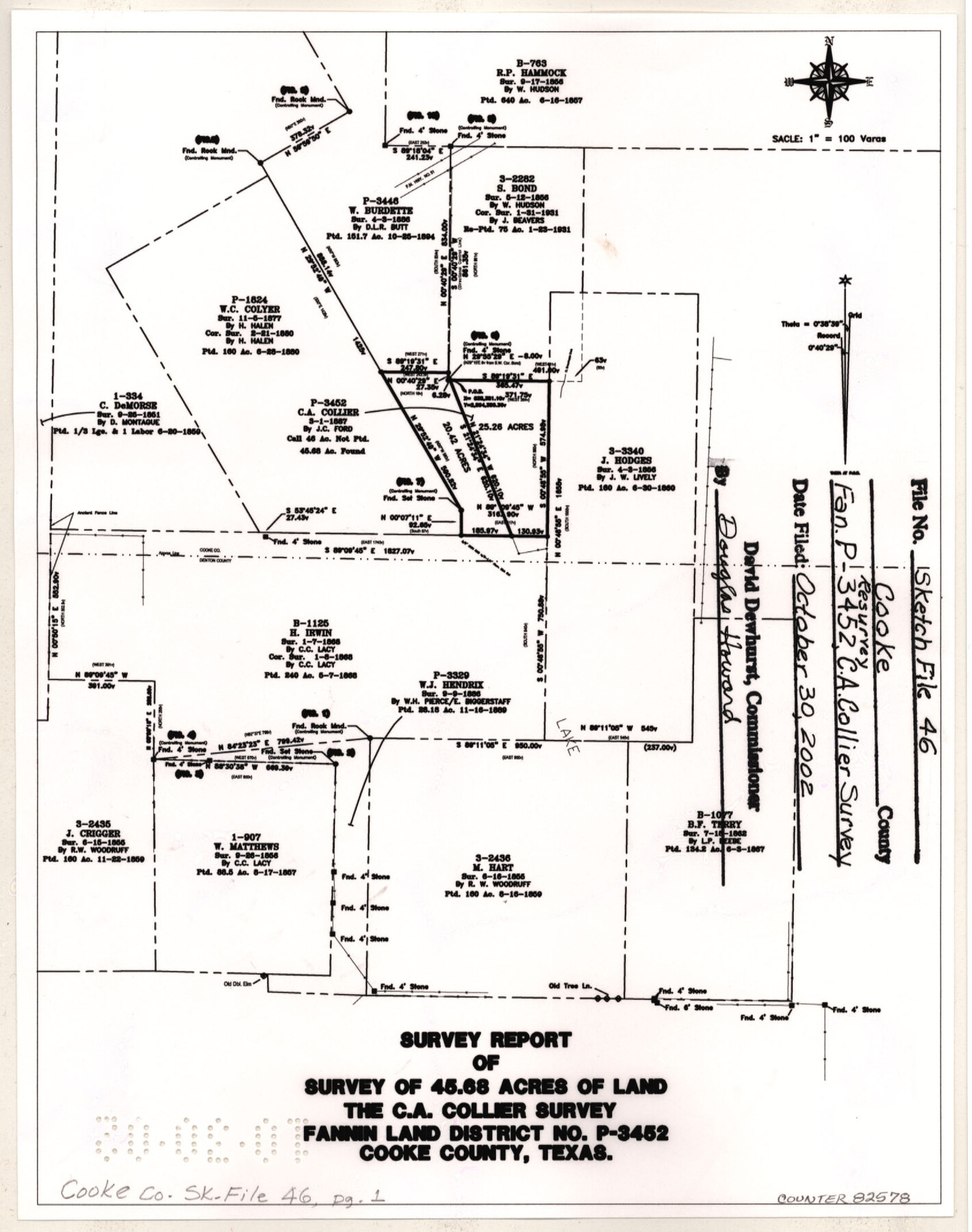 82578, Cooke County Sketch File 46, General Map Collection