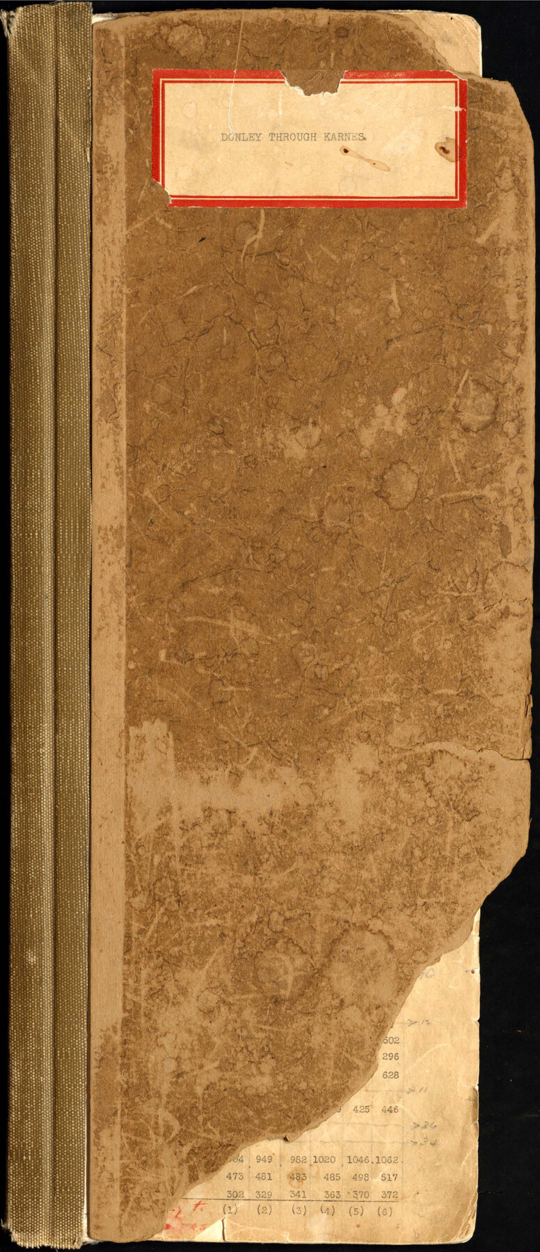 82966, [Abstract Numbering Register - Donley through Karnes], General Map Collection