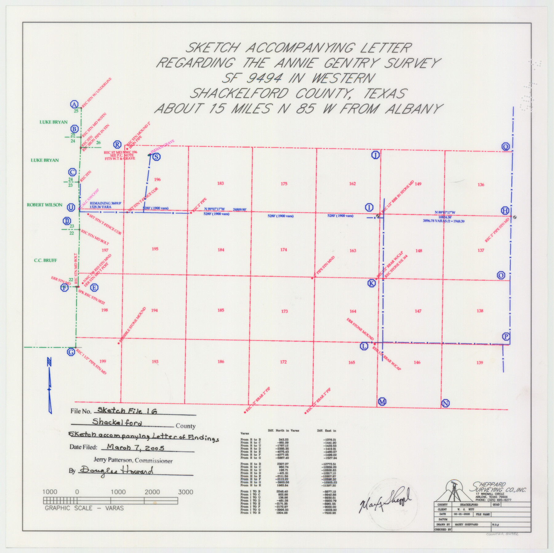 82982, Shackelford County Sketch File 16, General Map Collection