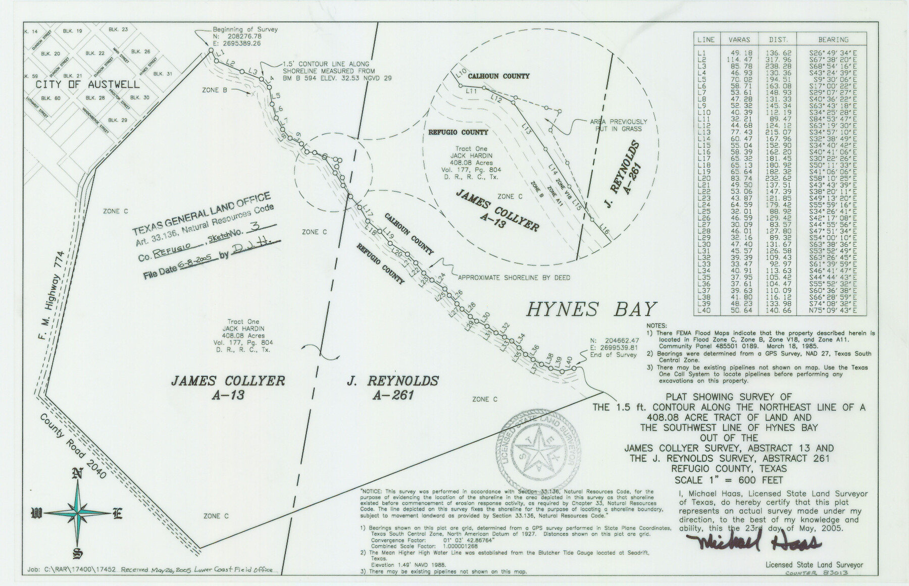 83013, Refugio County NRC Article 33.136 Sketch 3, General Map Collection