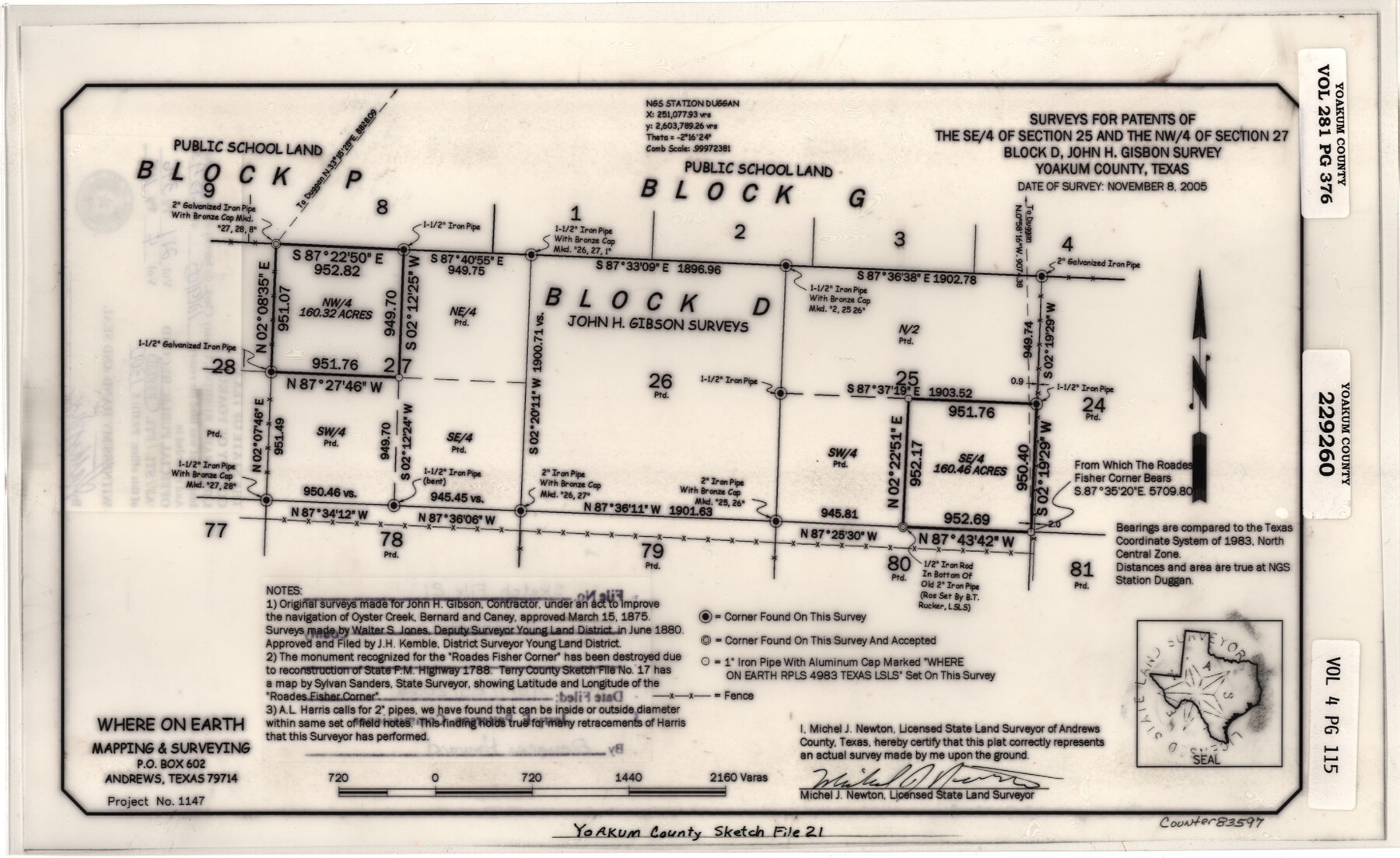 83597, Yoakum County Sketch File 21, General Map Collection