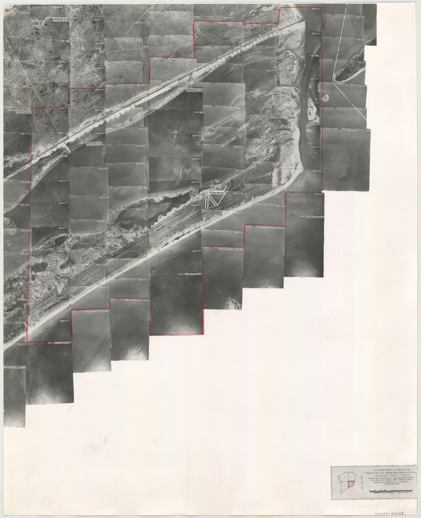 83673, Calhoun County Aerial Photograph Index Sheet 5, General Map Collection