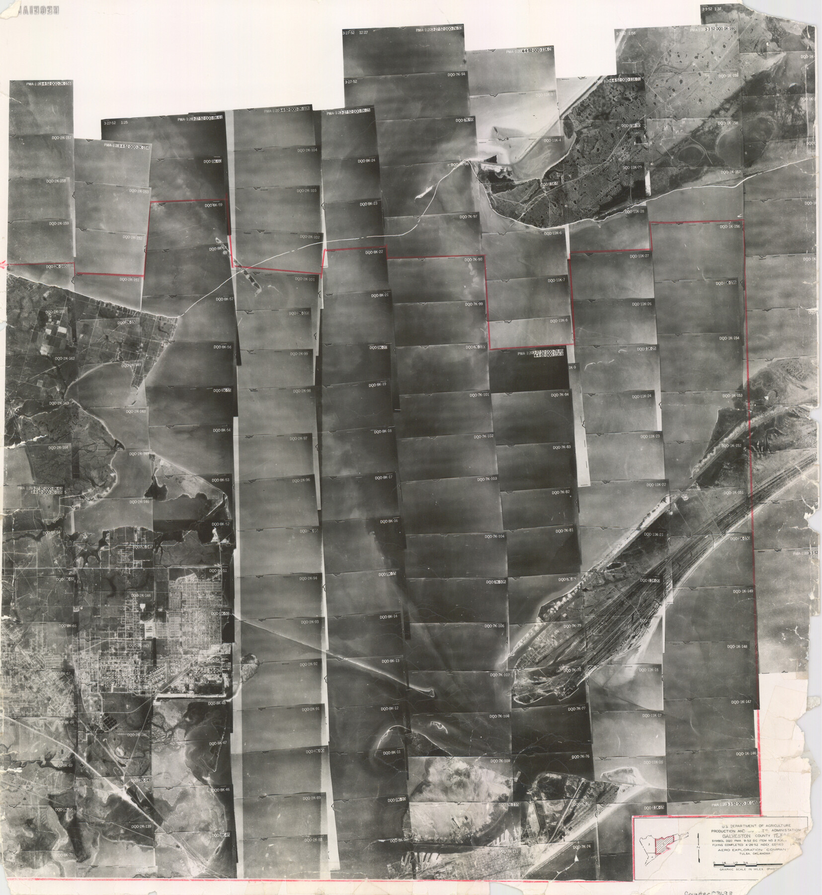 83693, Galveston County Aerial Photograph Index Sheet 2, General Map Collection