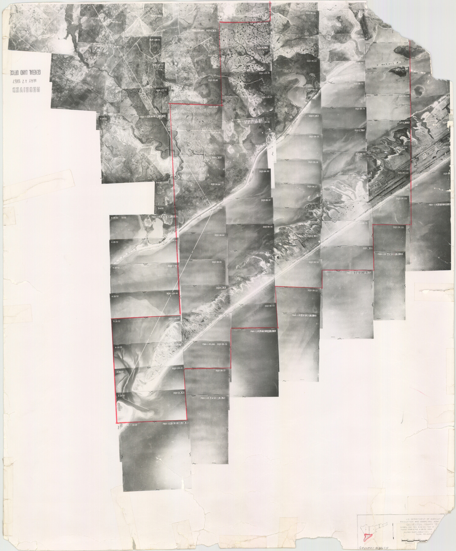 83695, Galveston County Aerial Photograph Index Sheet 4, General Map Collection