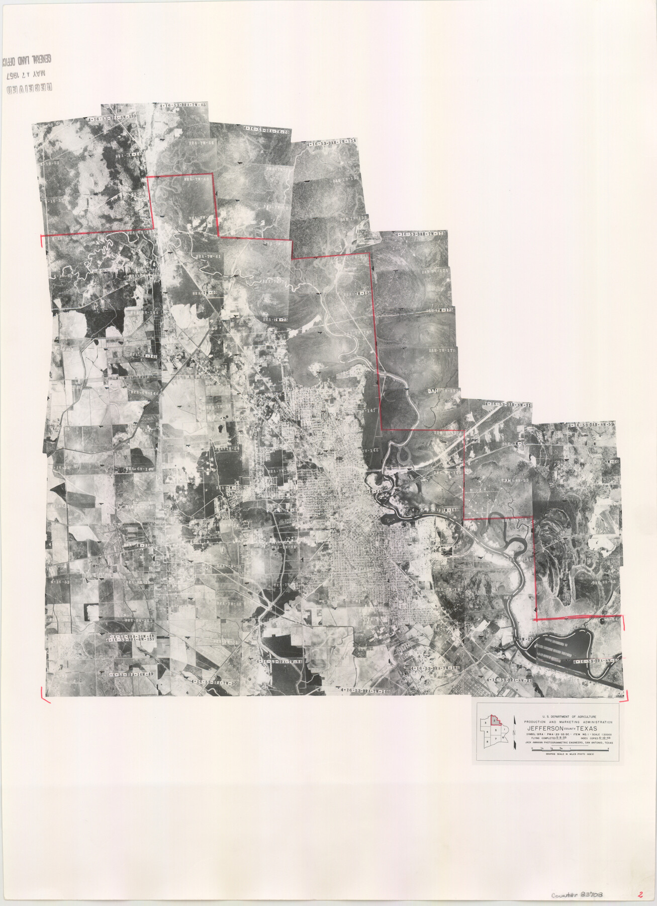 83708, Jefferson County Aerial Photograph Index Sheet 2, General Map Collection